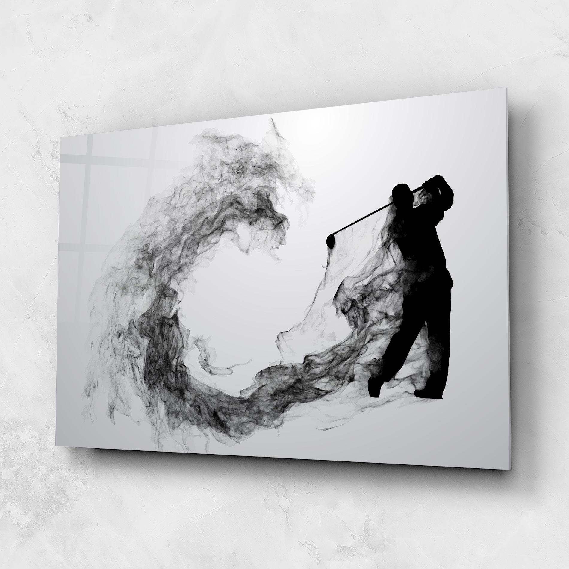 Glasbild Golf Smoke mockup 1
