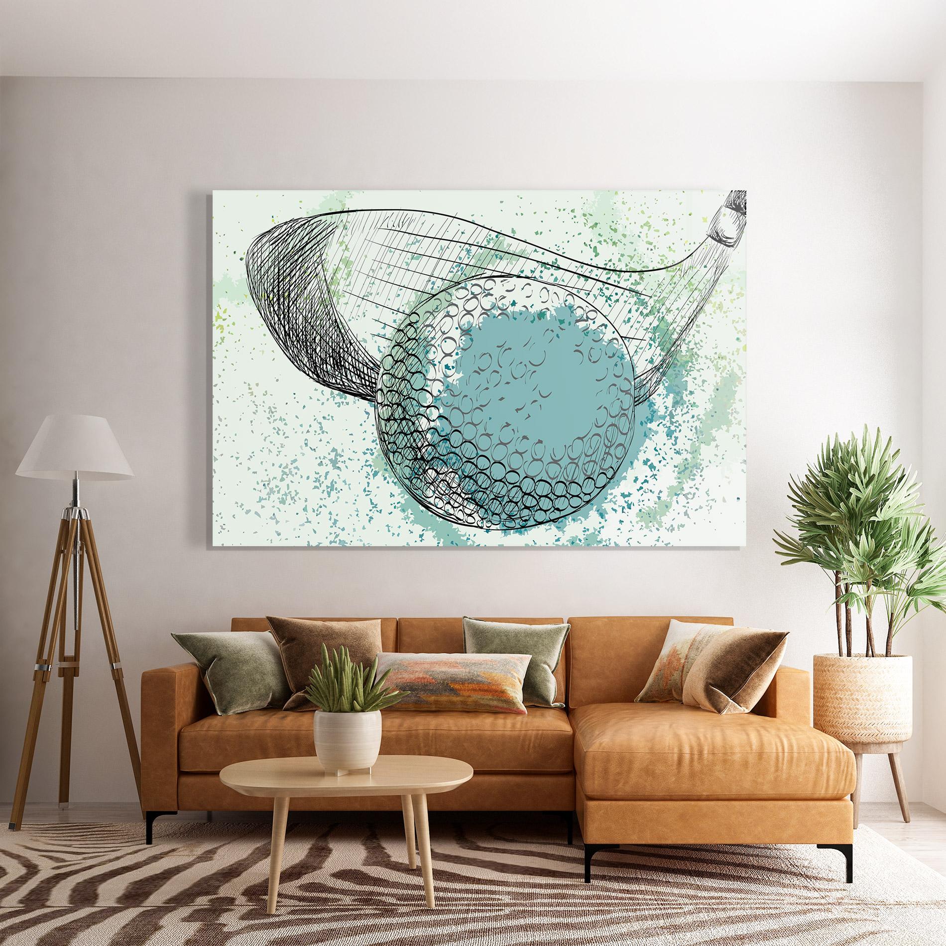 Glasbild Blue Golf mockup 7