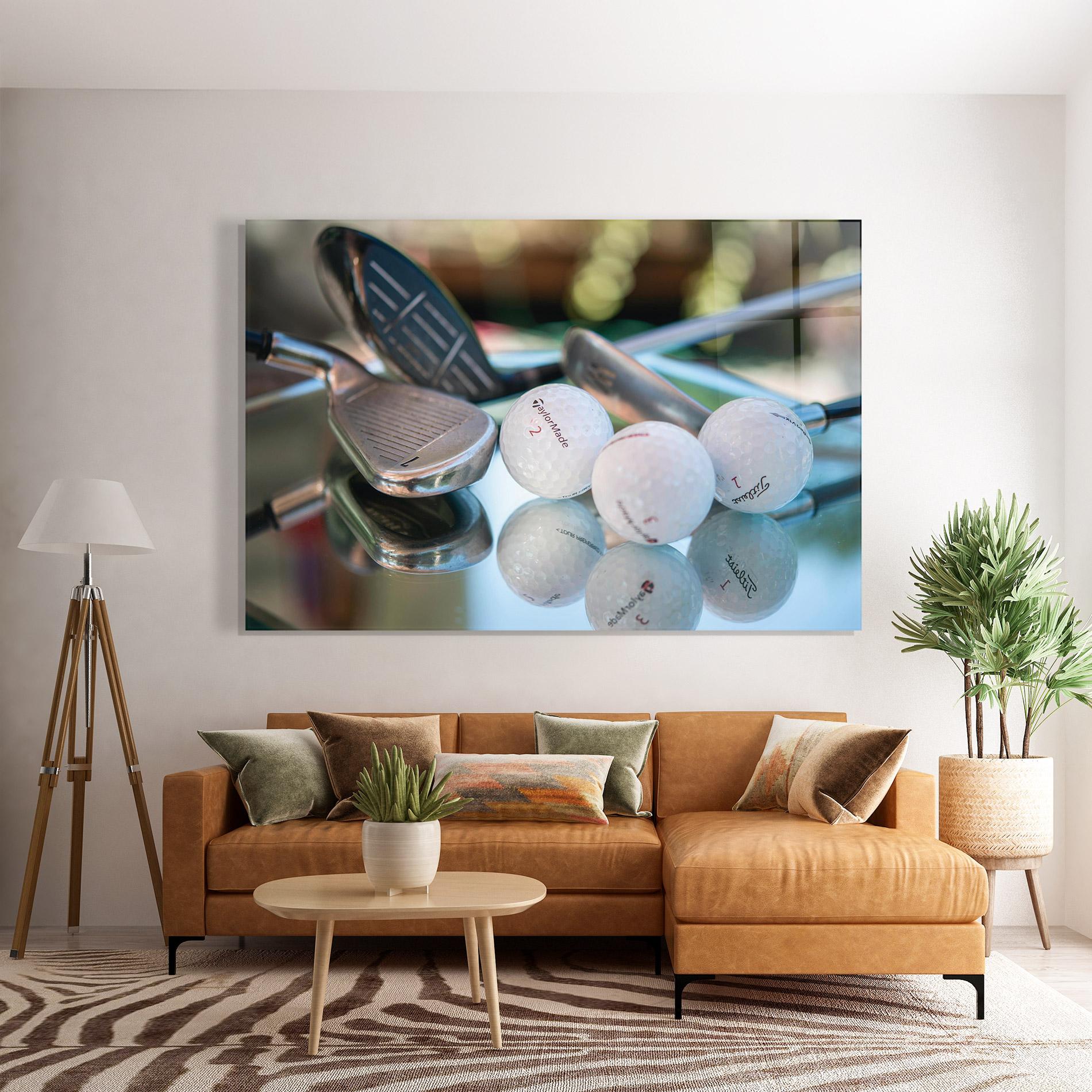 Glasbild Golf Balls Set mockup 7