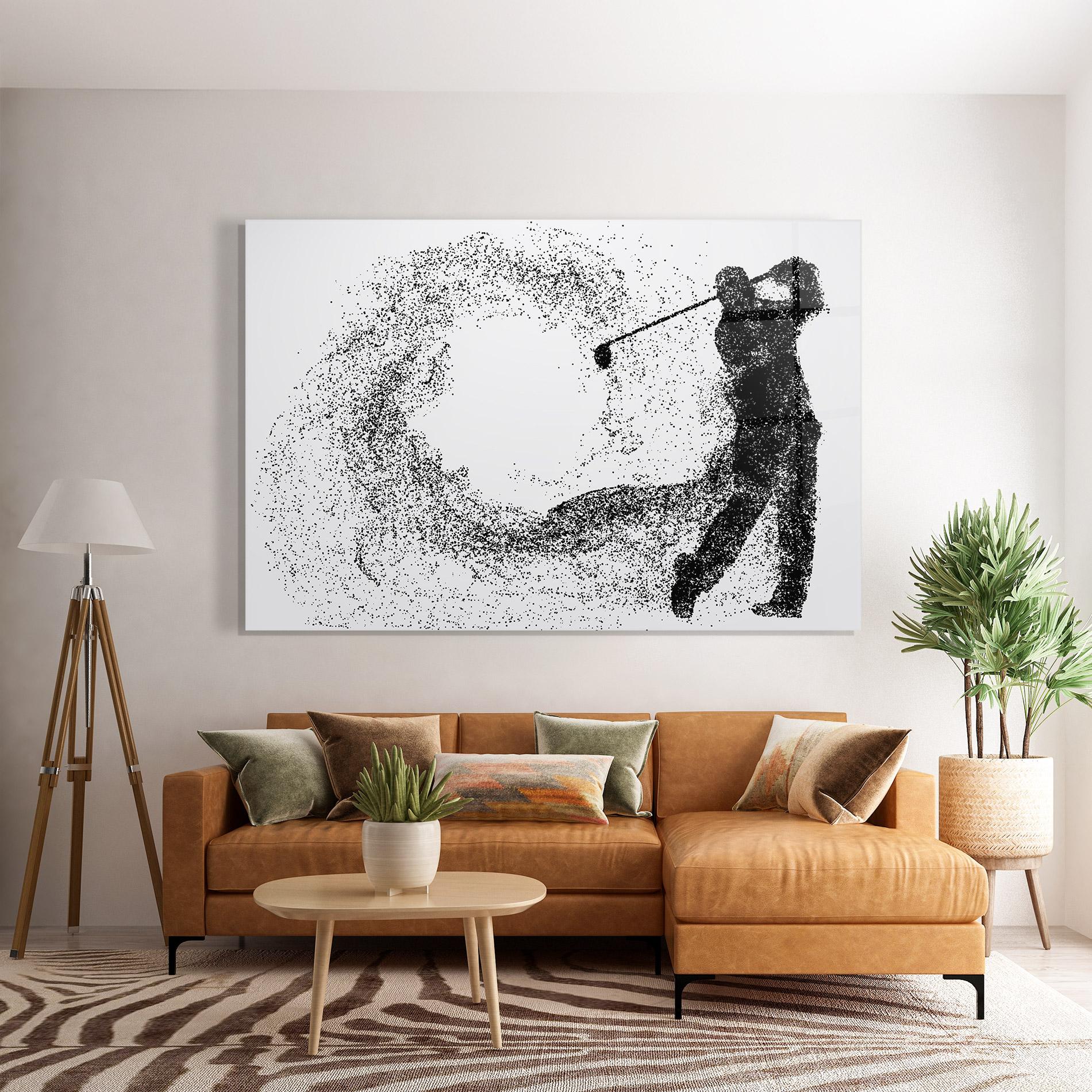 Glasbild Golf Man mockup 7