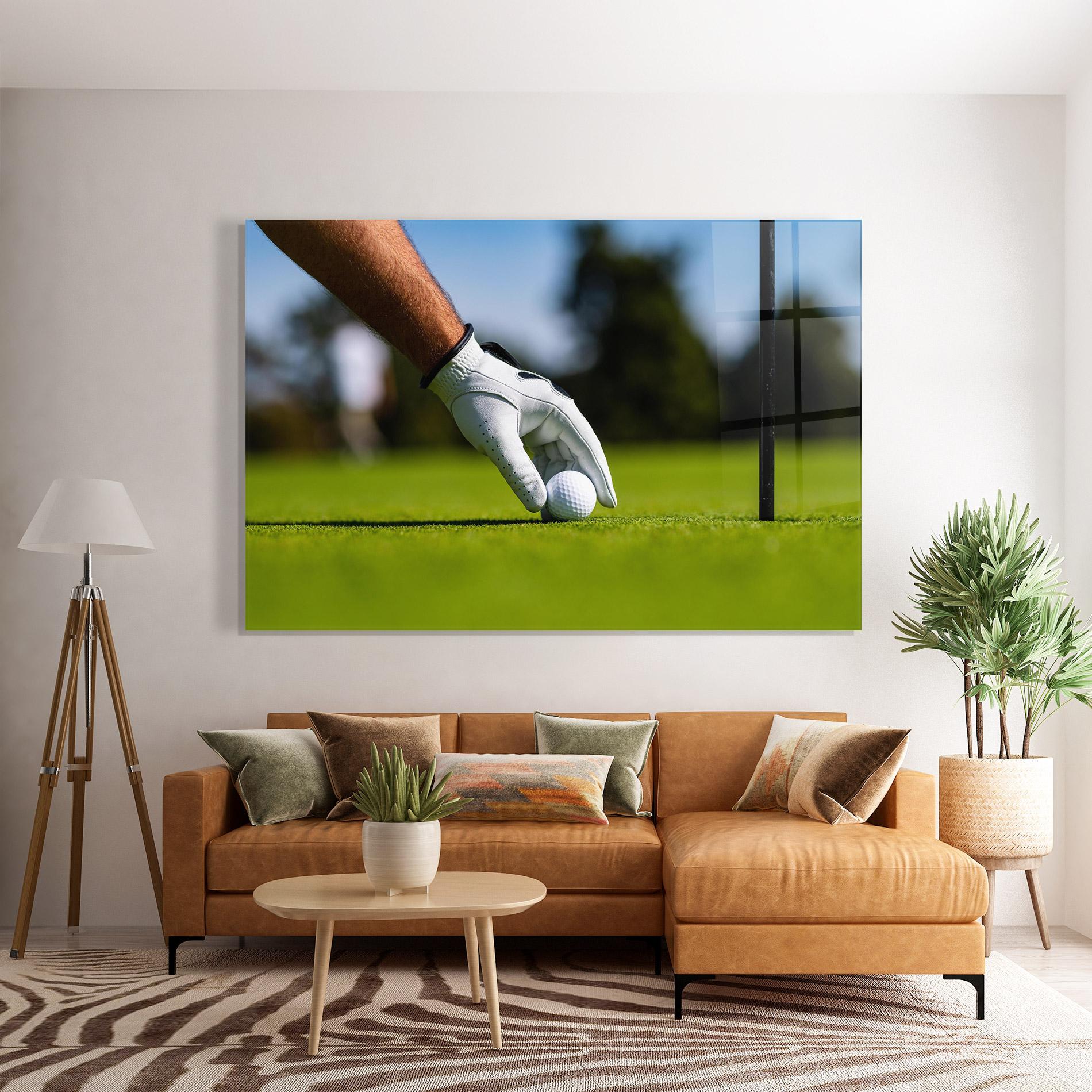 Glasbild Golfer Man mockup 7