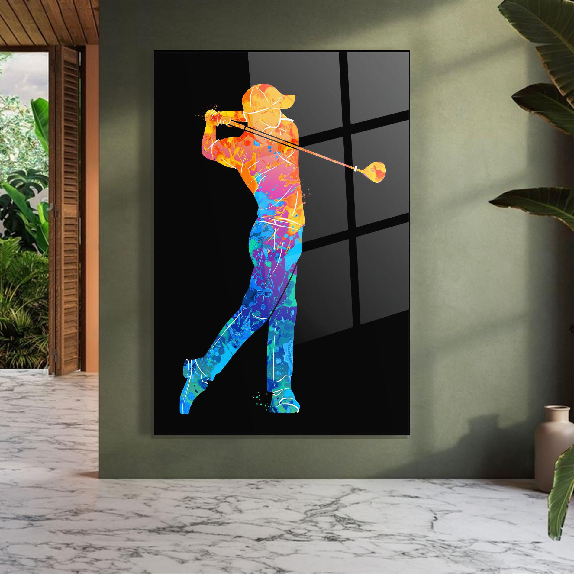 Glasbild Color Mix Golf mockup 7