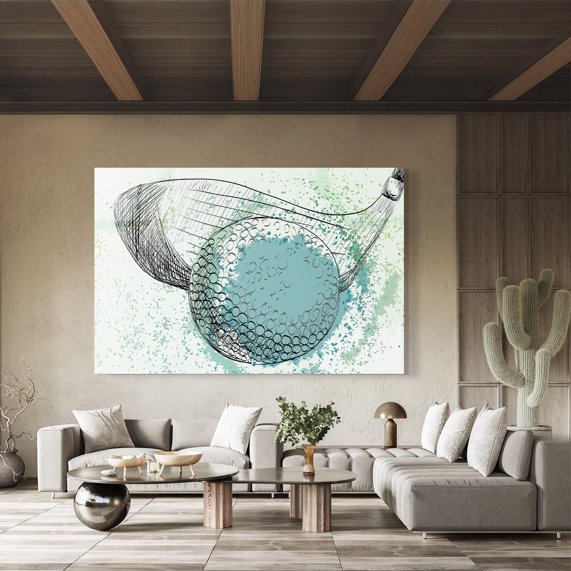 Glasbild Blue Golf mockup 8