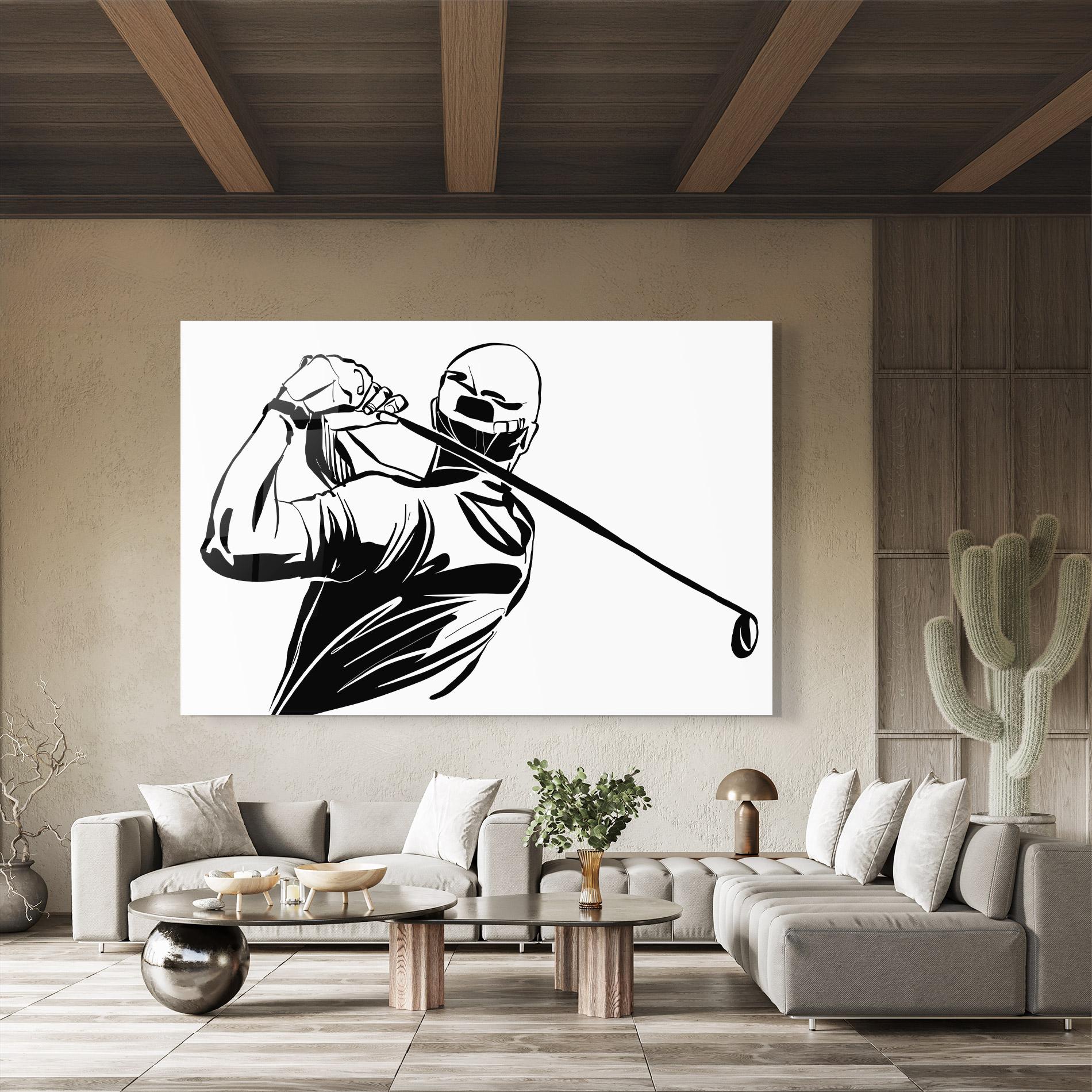 Glasbild Golf Back mockup 8