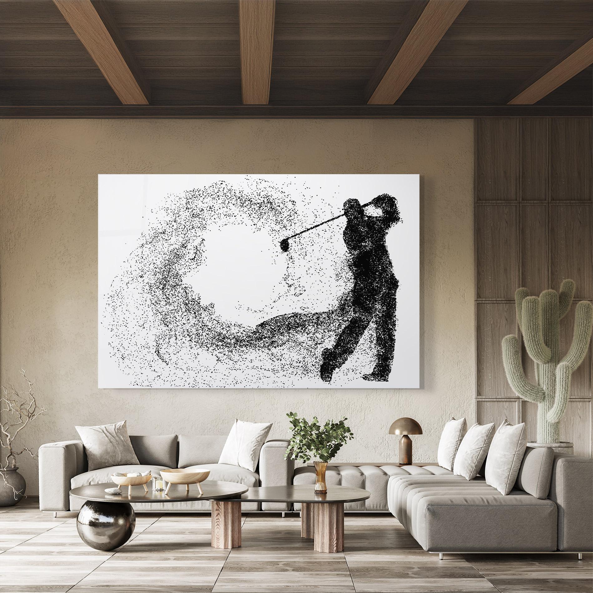 Glasbild Golf Man mockup 8