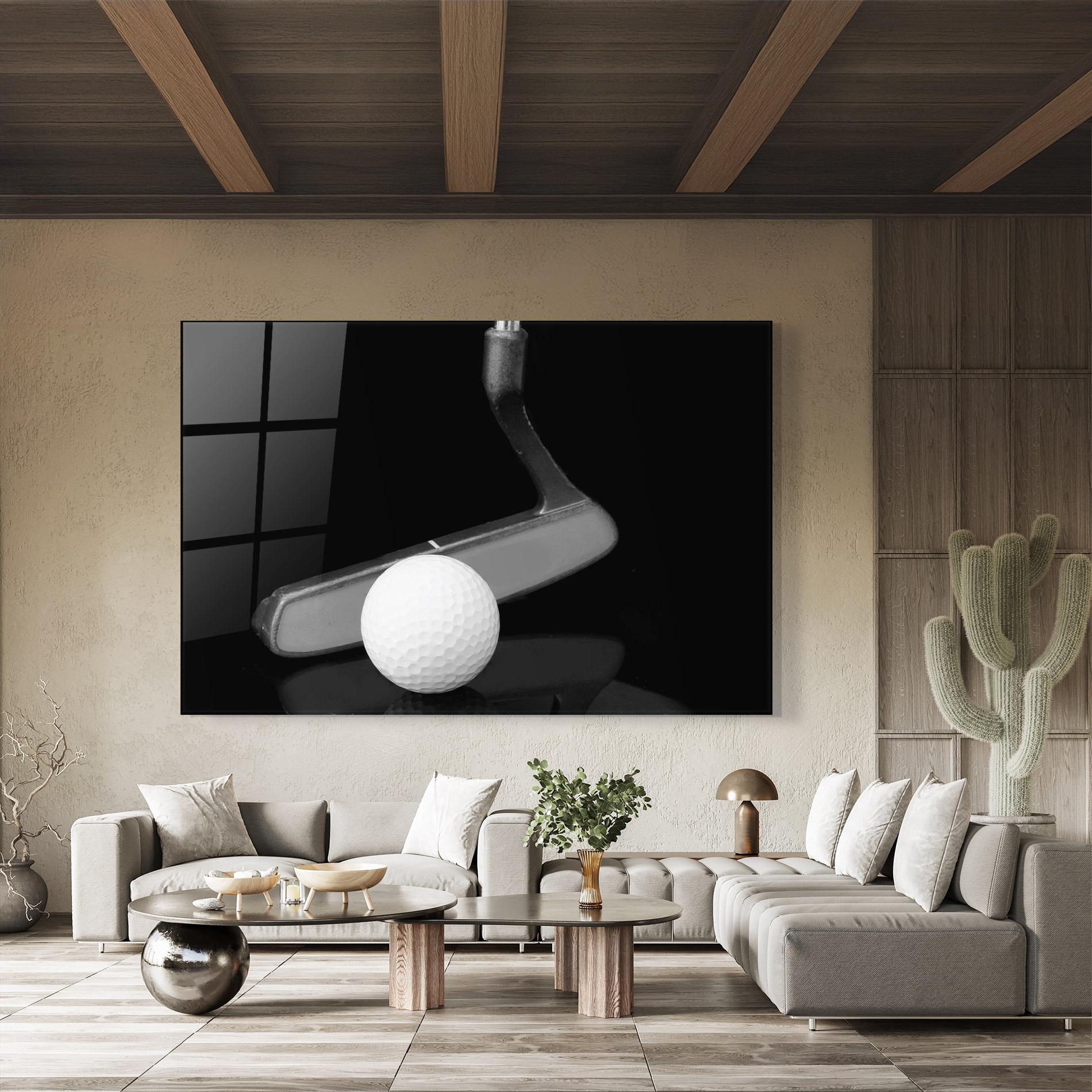 Glasbild Golf Putter Head mockup 8