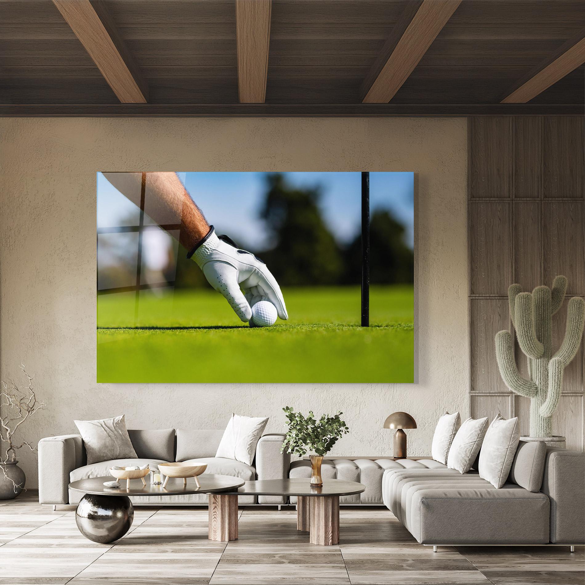 Glasbild Golfer Man mockup 8