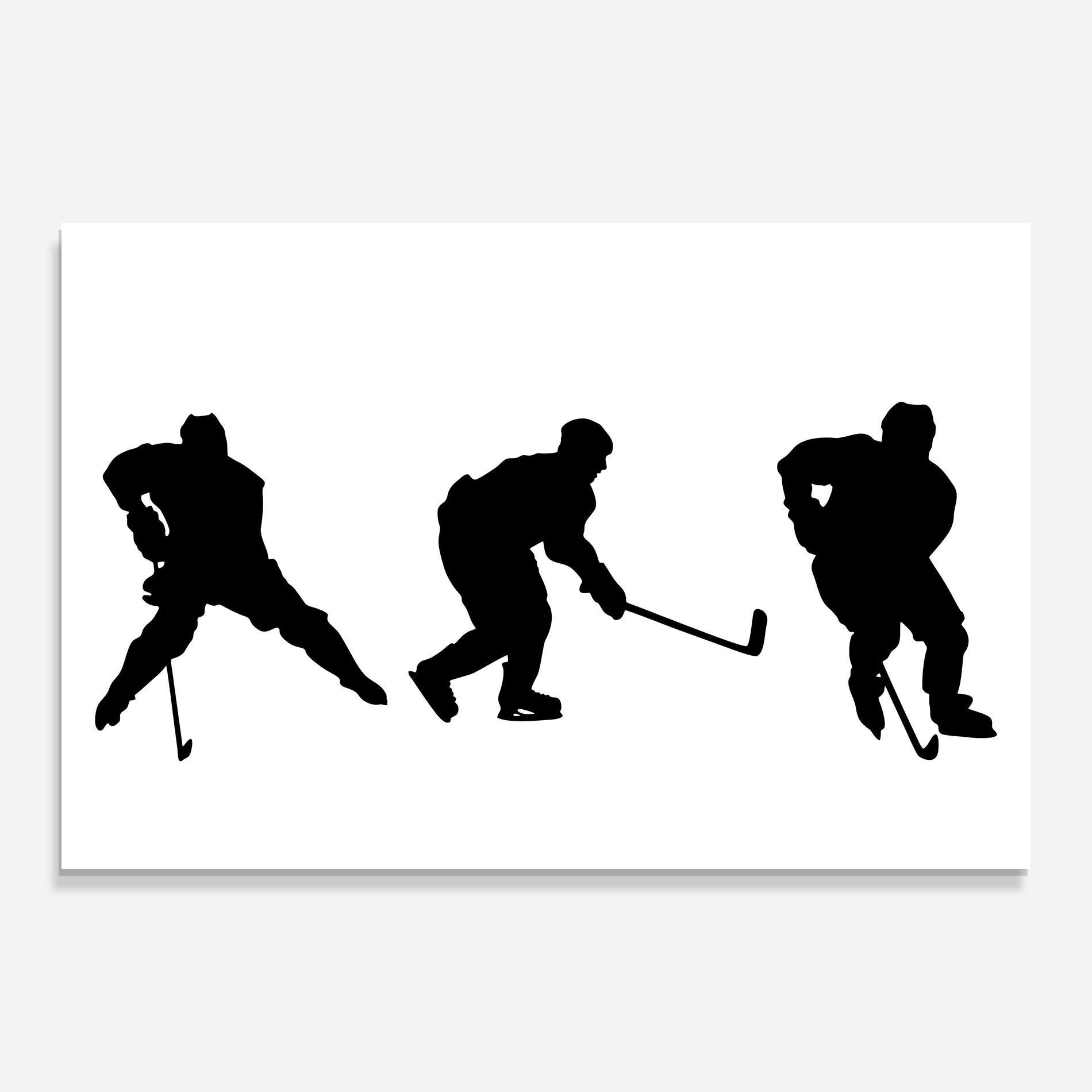 Glasbild Hockey Pose mockup 0