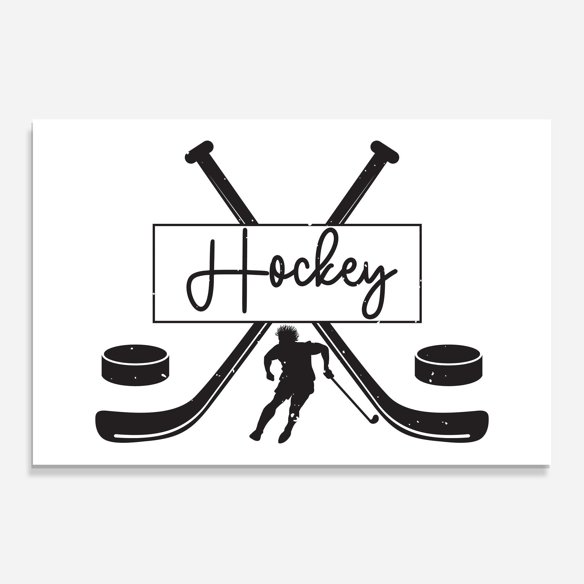 Glasbild Hockey Stick mockup 0