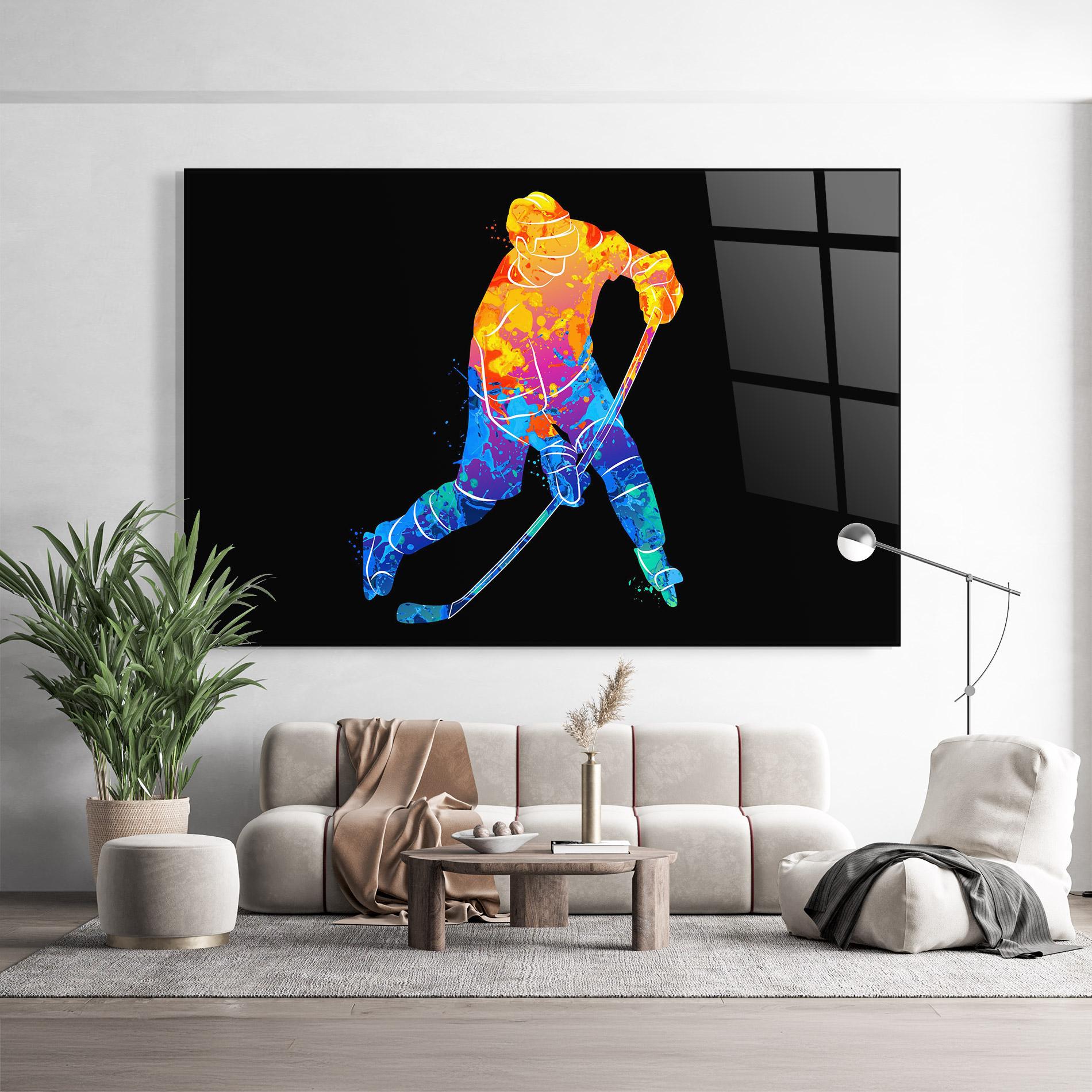 Glasbild Color Mix Hockey mockup 9