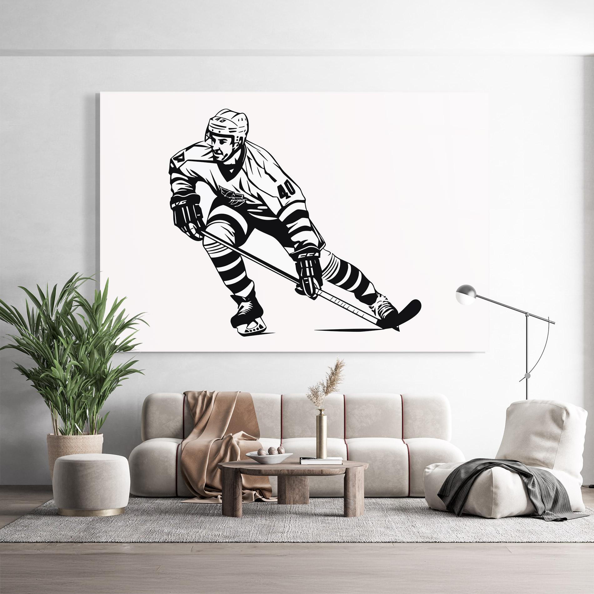 Glasbild Hockey Player mockup 9