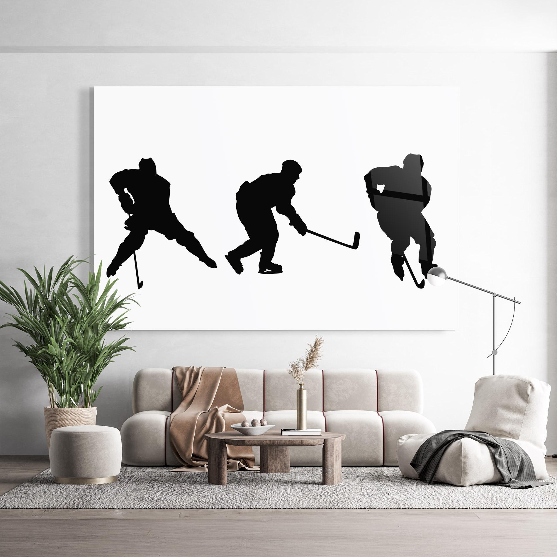 Glasbild Hockey Pose mockup 9