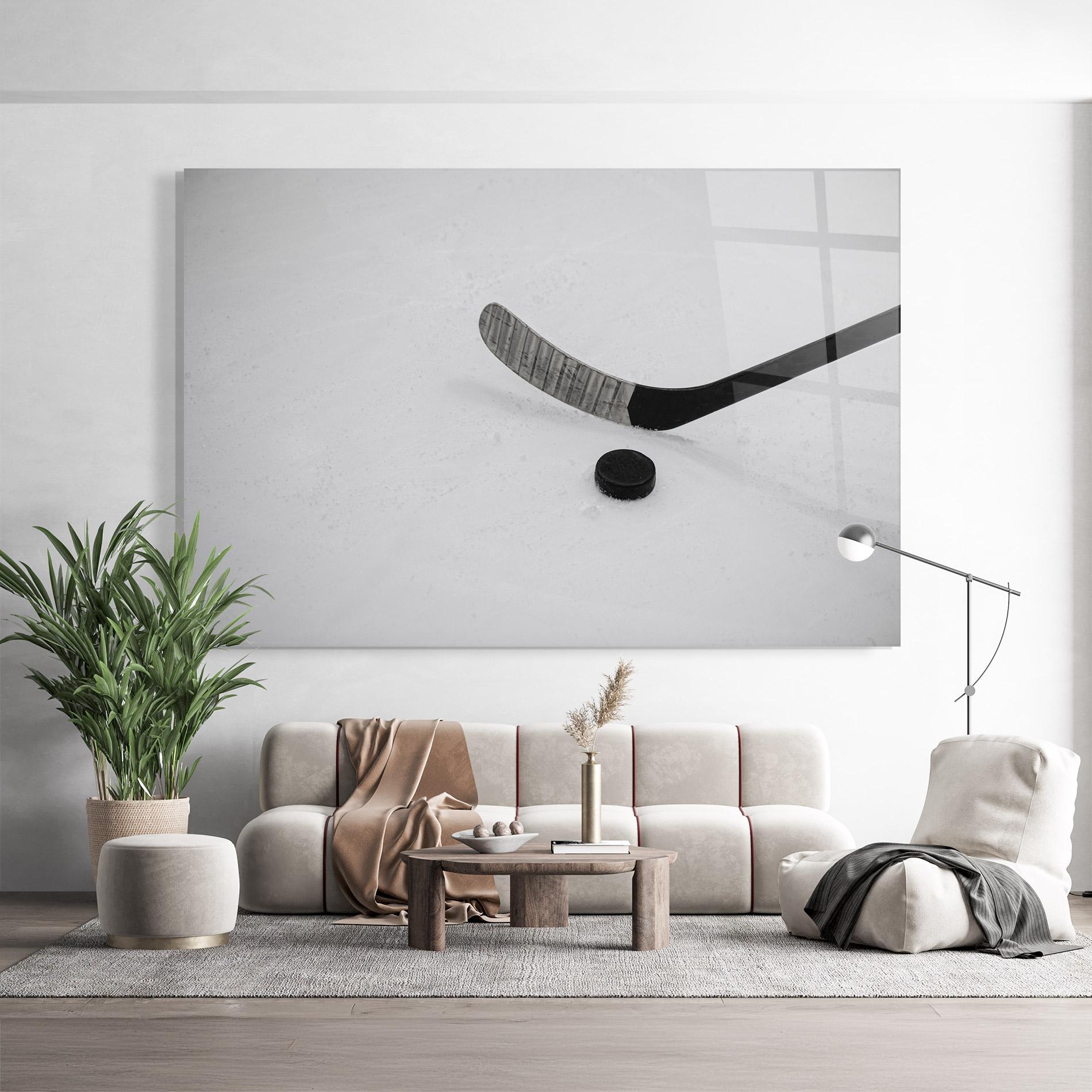 Glasbild Hockey Puck mockup 9