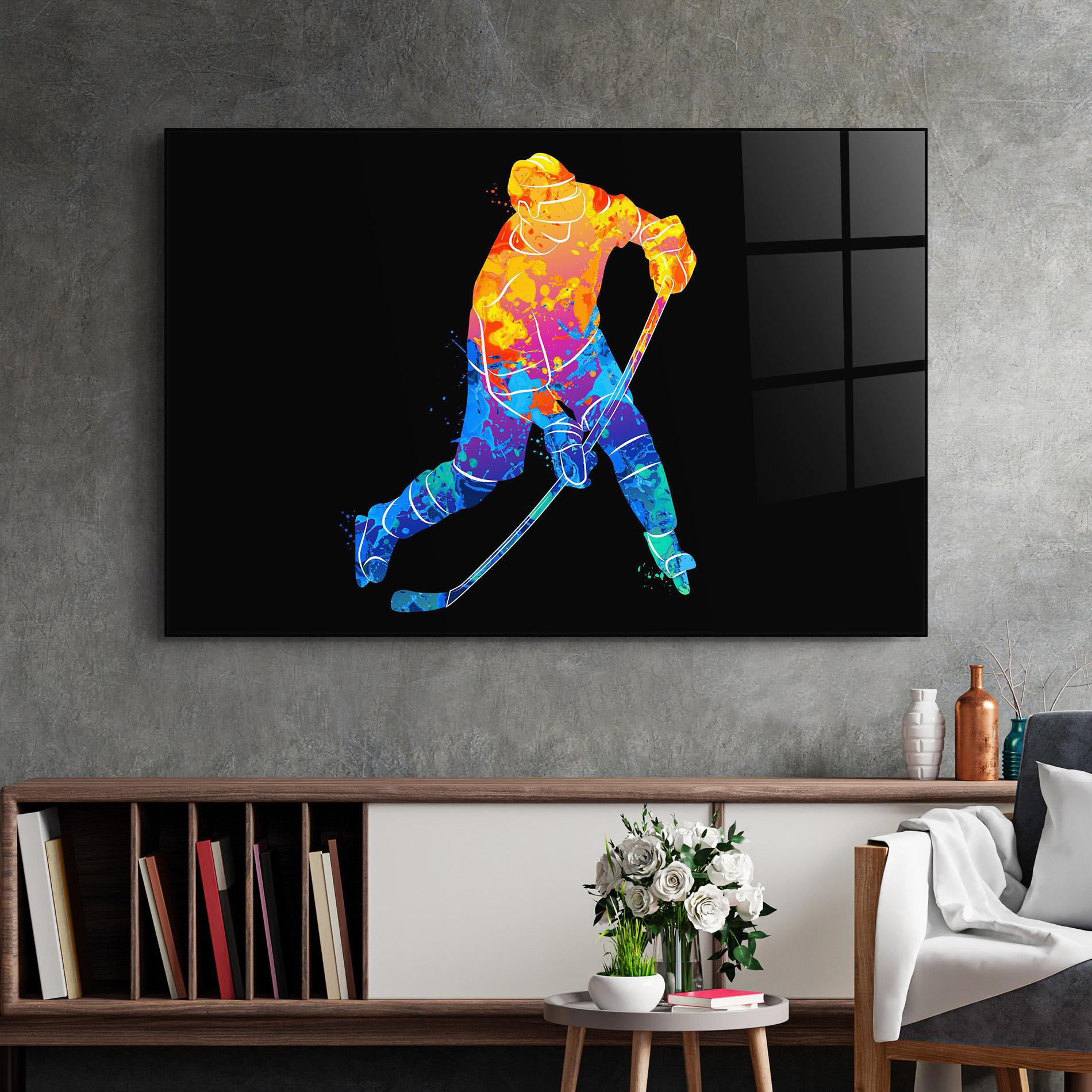 Glasbild Color Mix Hockey mockup 2