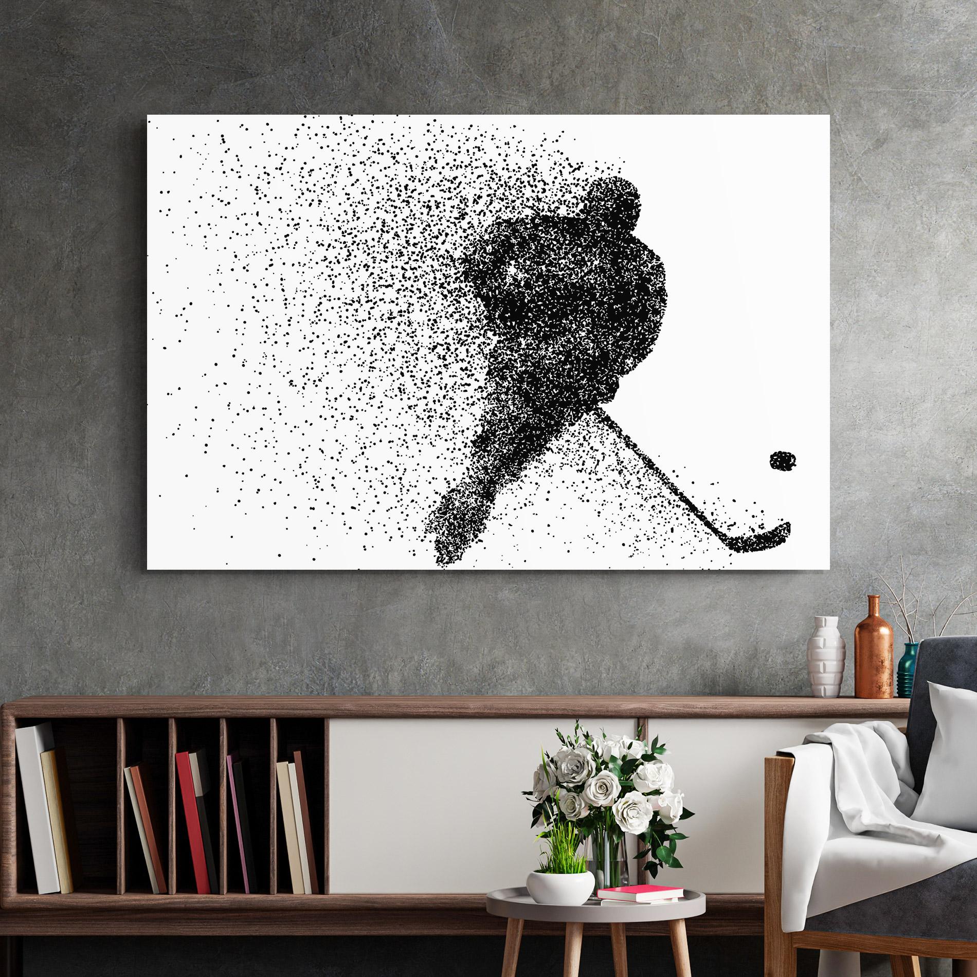 Glasbild Hockey Art mockup 2