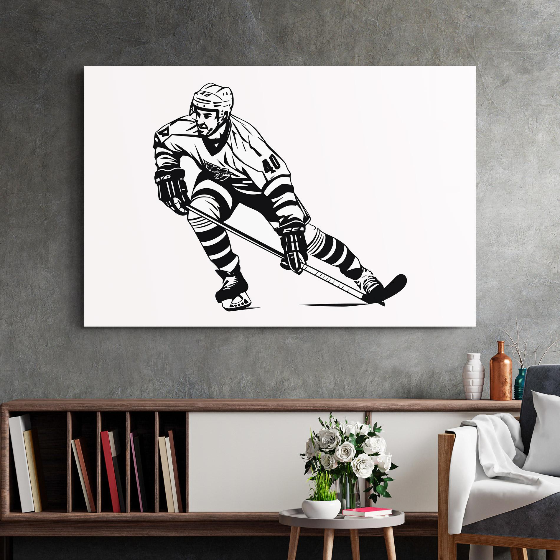 Glasbild Hockey Player mockup 2