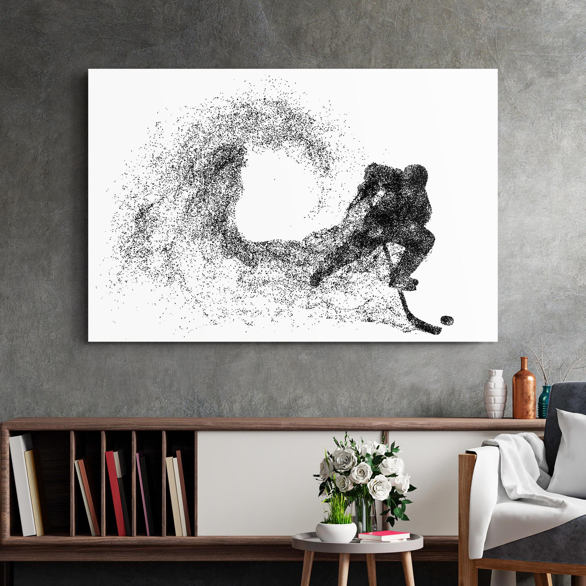 Glasbild Hockey Playing mockup 2