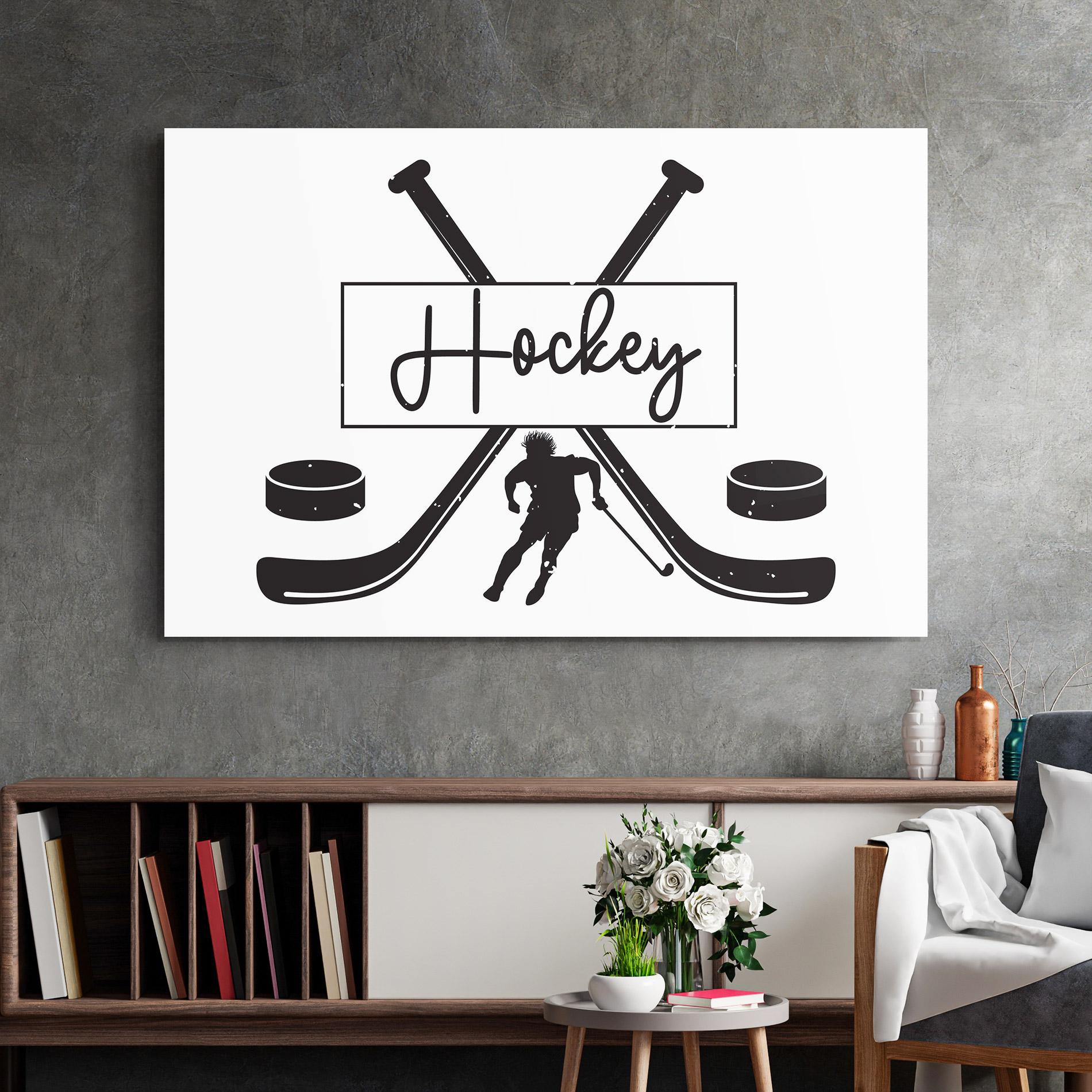 Glasbild Hockey Stick mockup 2