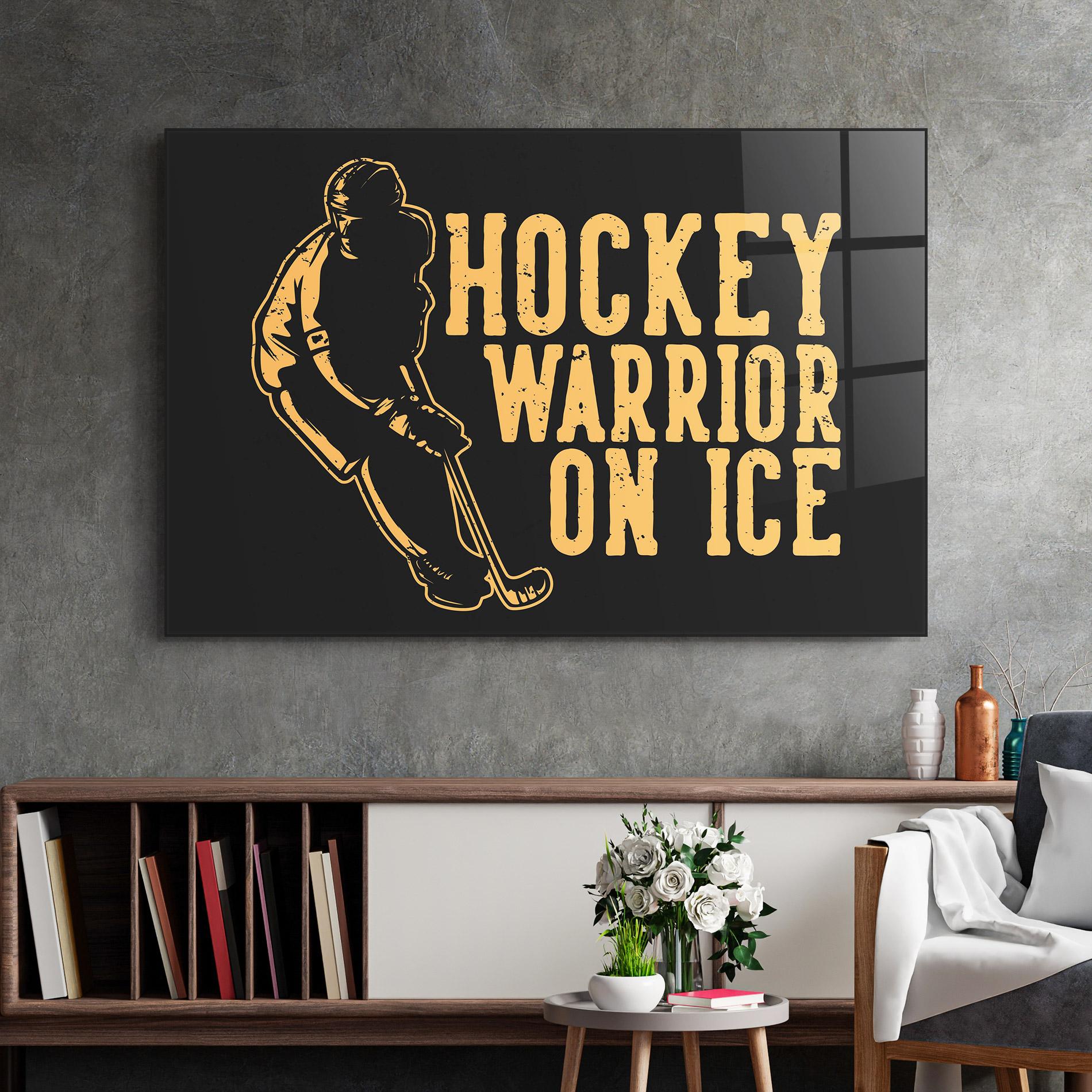 Glasbild Hockey Worrior mockup 2