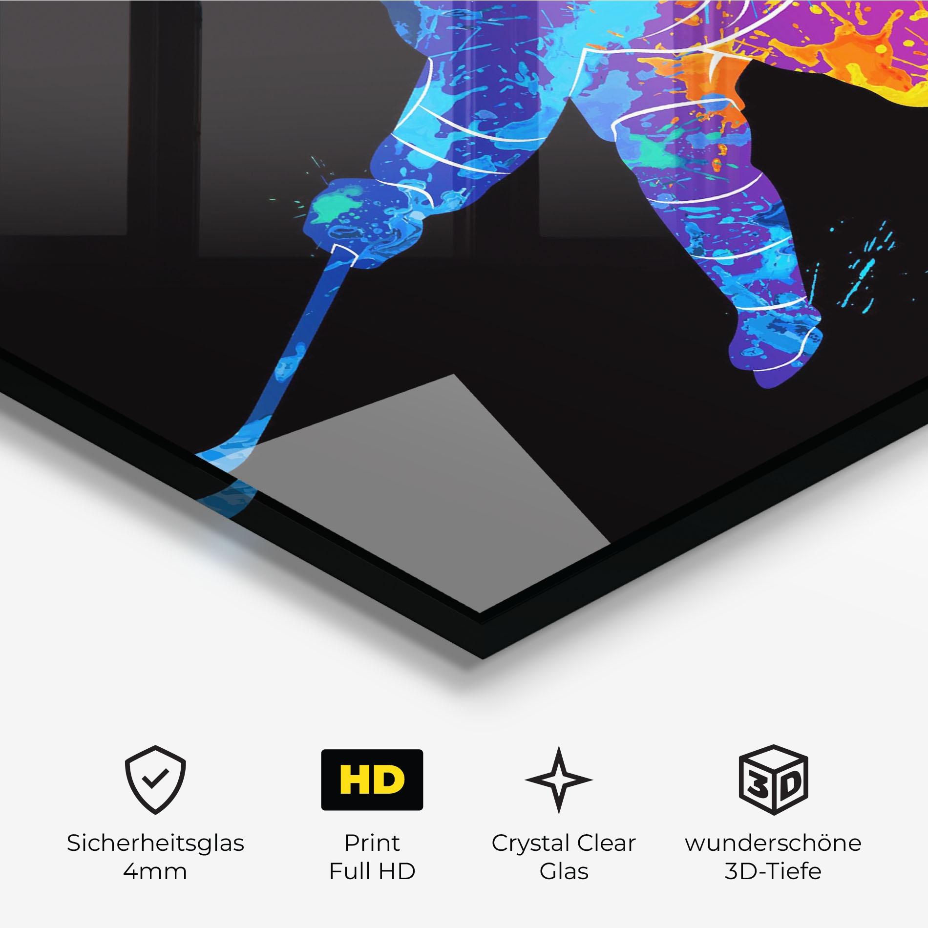 Glasbild Color Mix Art mockup 3