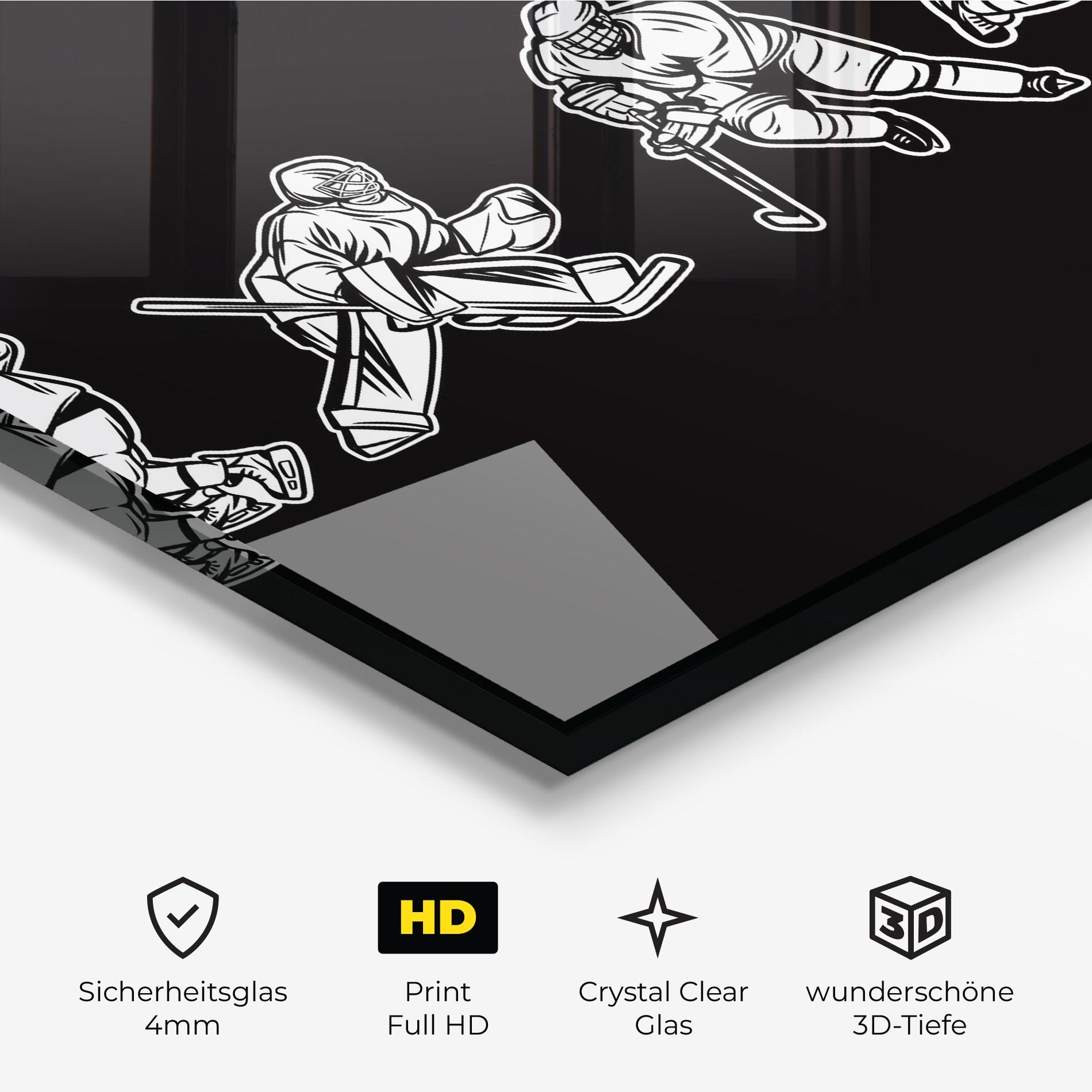Glasbild Hockey Four mockup 3