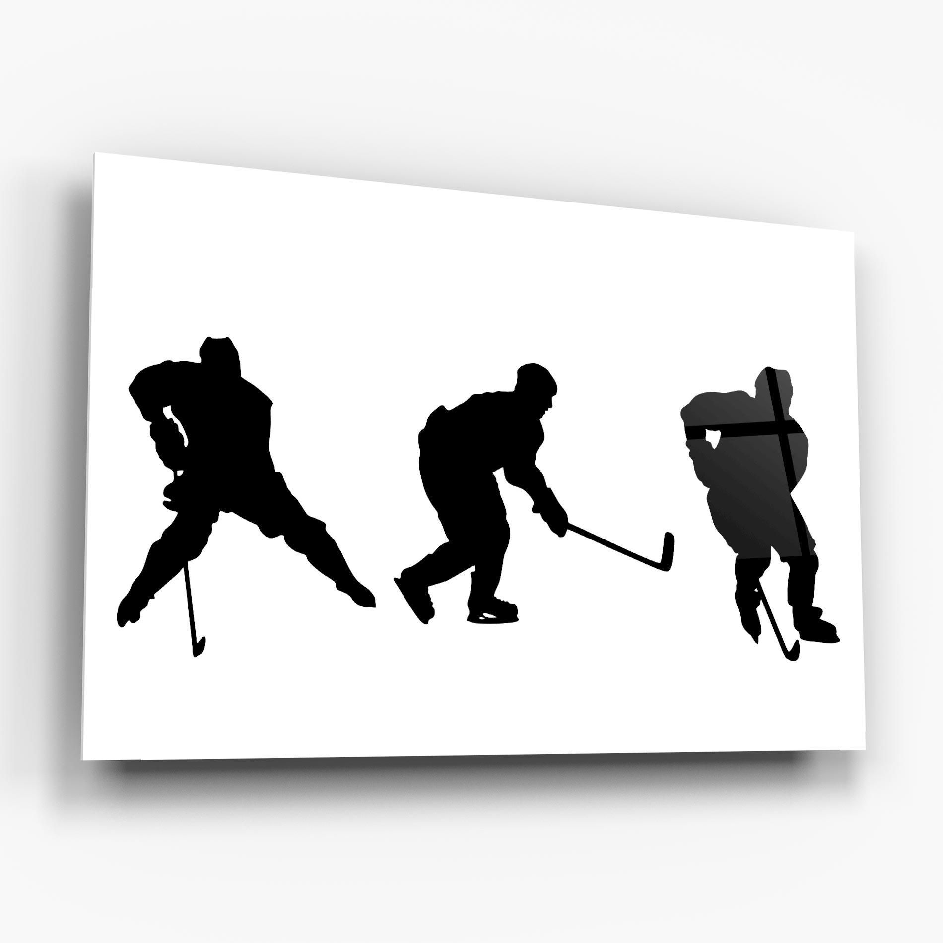 Glasbild Hockey Pose mockup 6