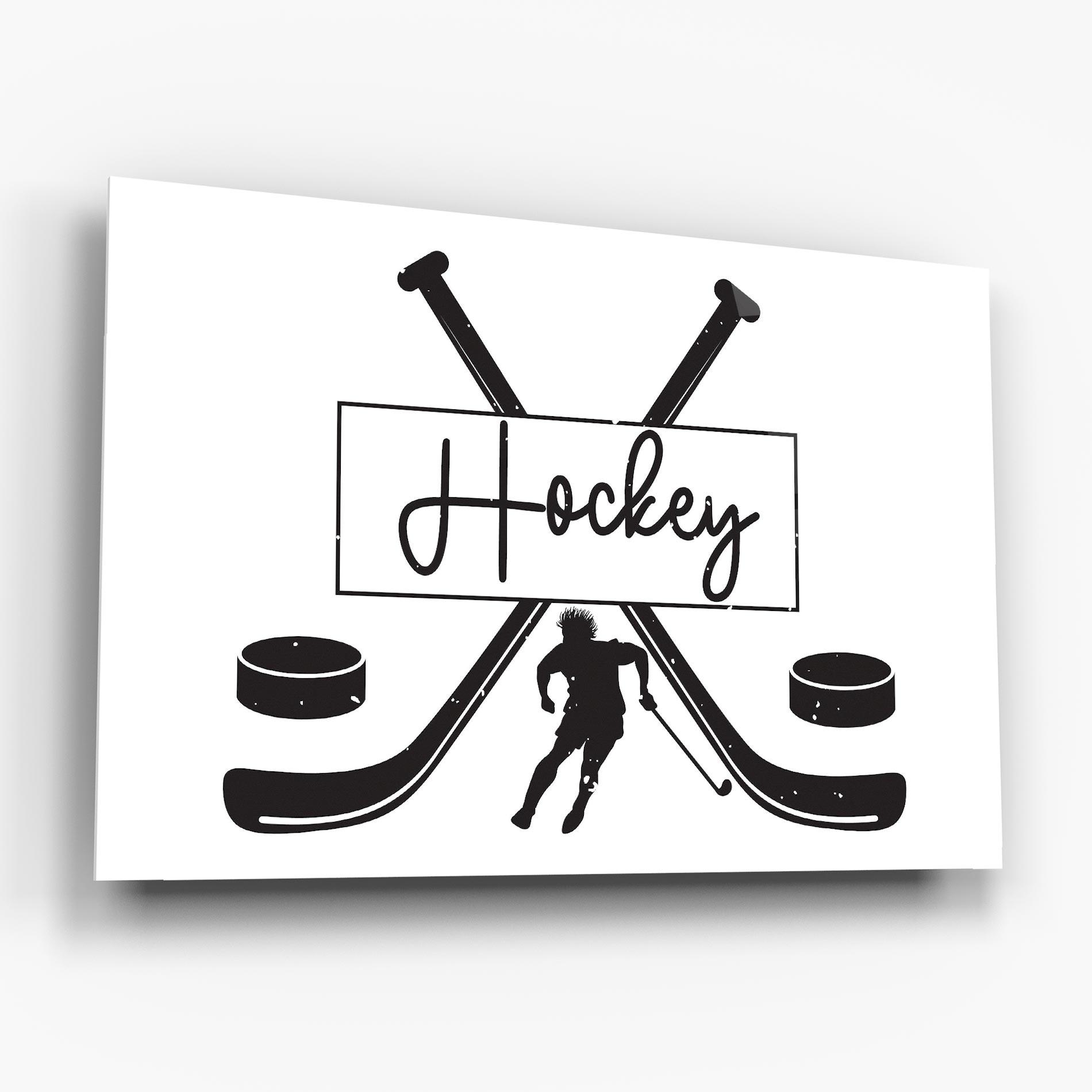 Glasbild Hockey Stick mockup 6