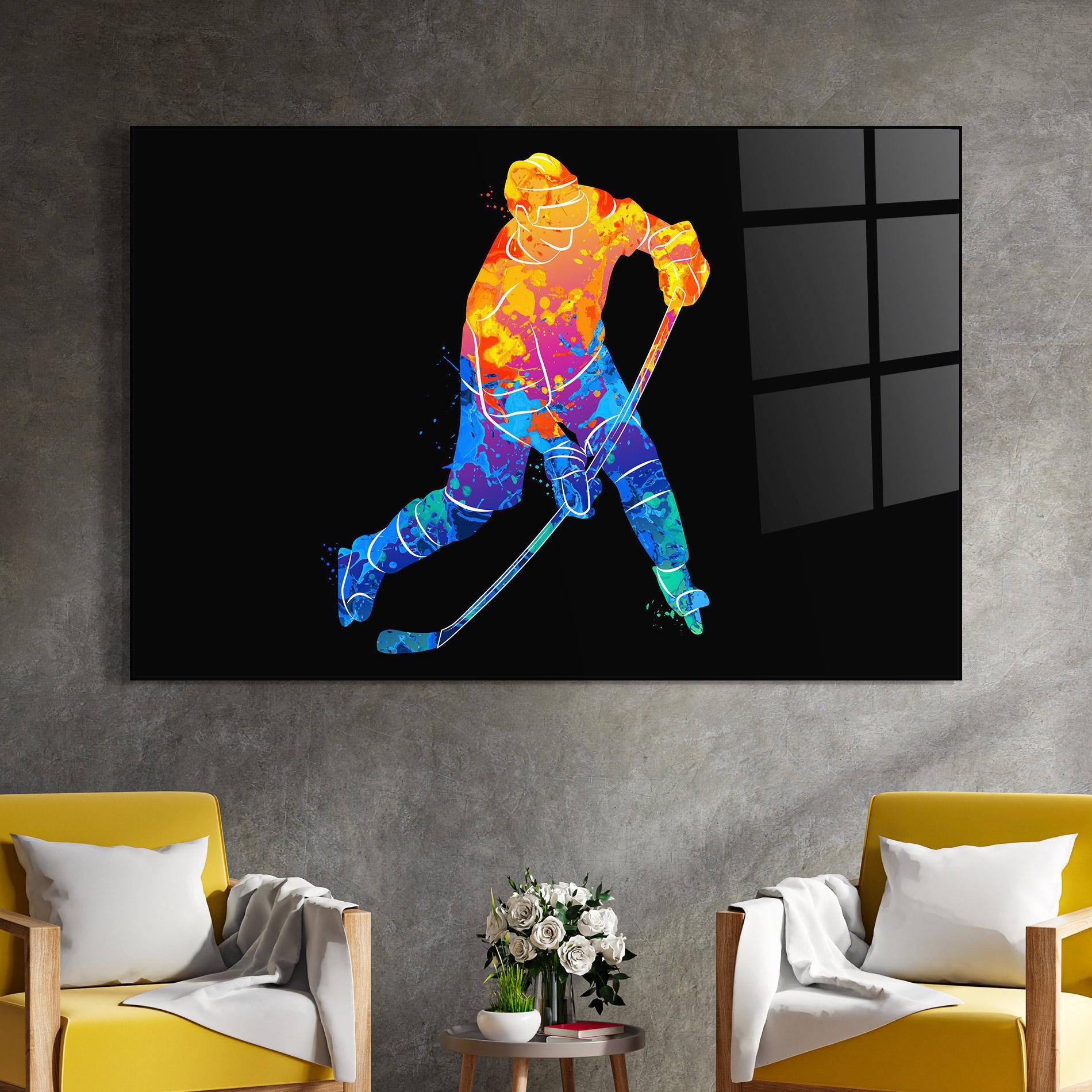 Glasbild Color Mix Hockey mockup 4