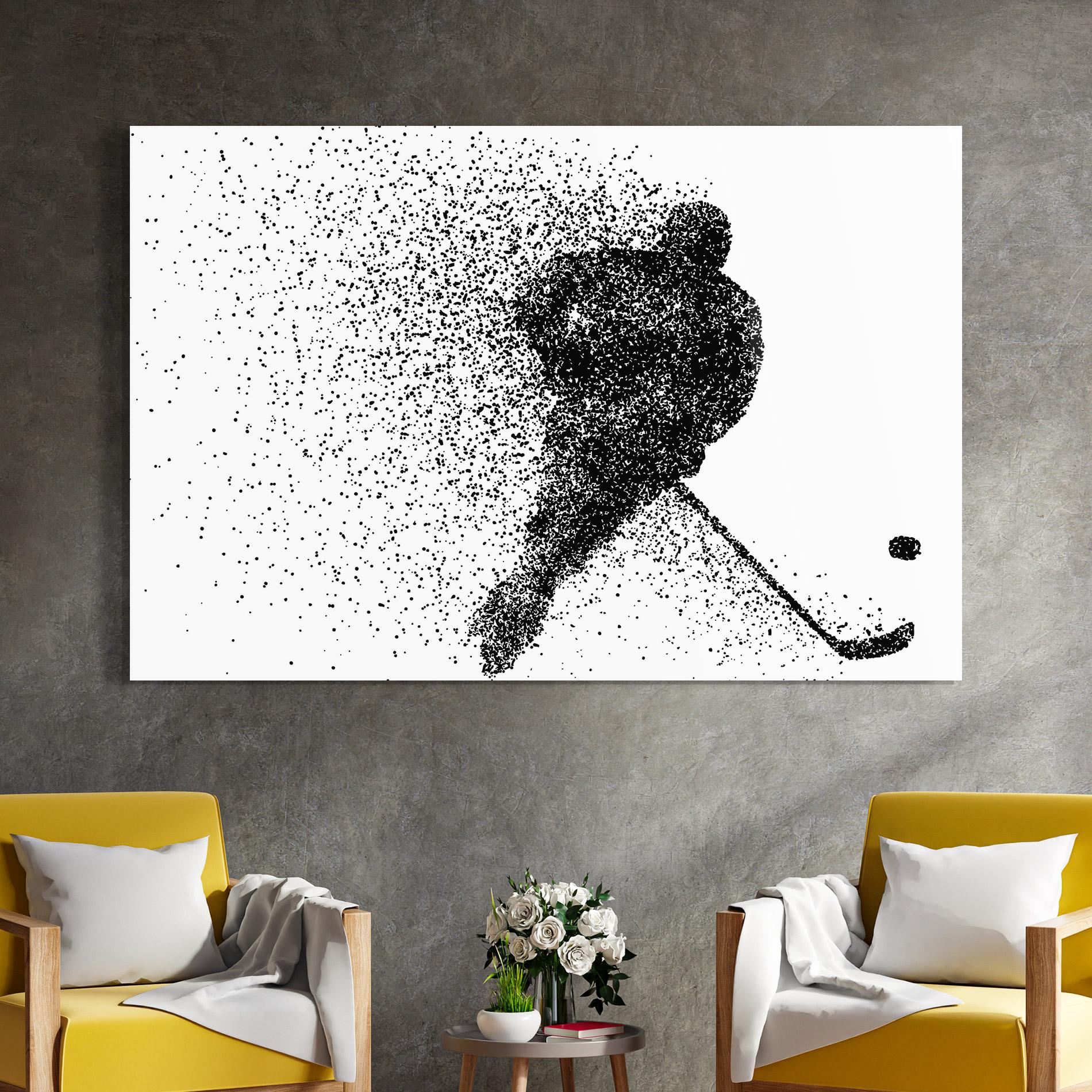 Glasbild Hockey Art mockup 4
