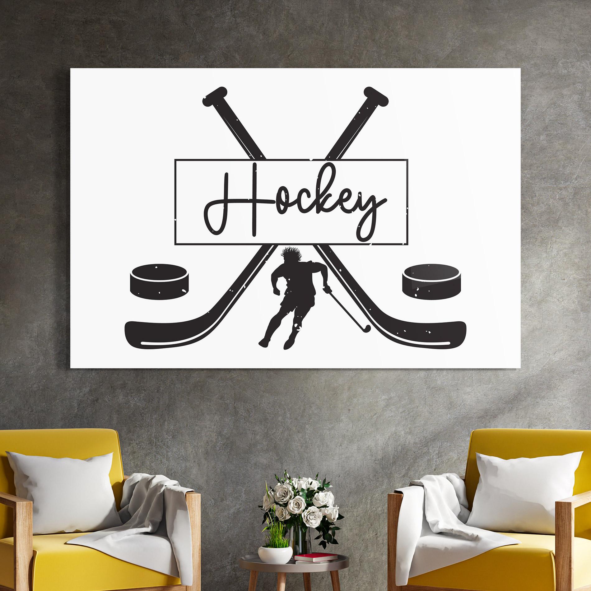 Glasbild Hockey Stick mockup 4