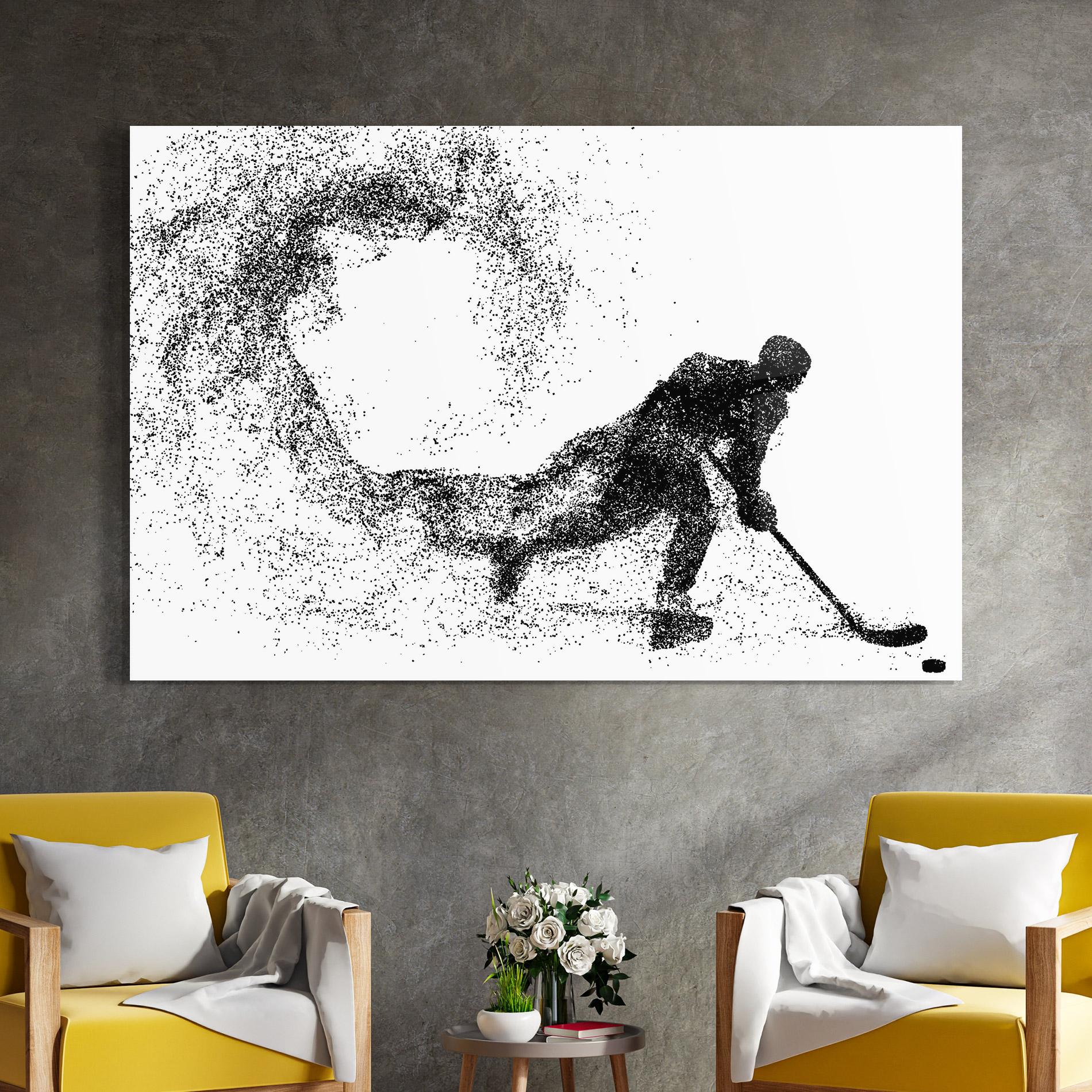Glasbild Playing Hockey mockup 4