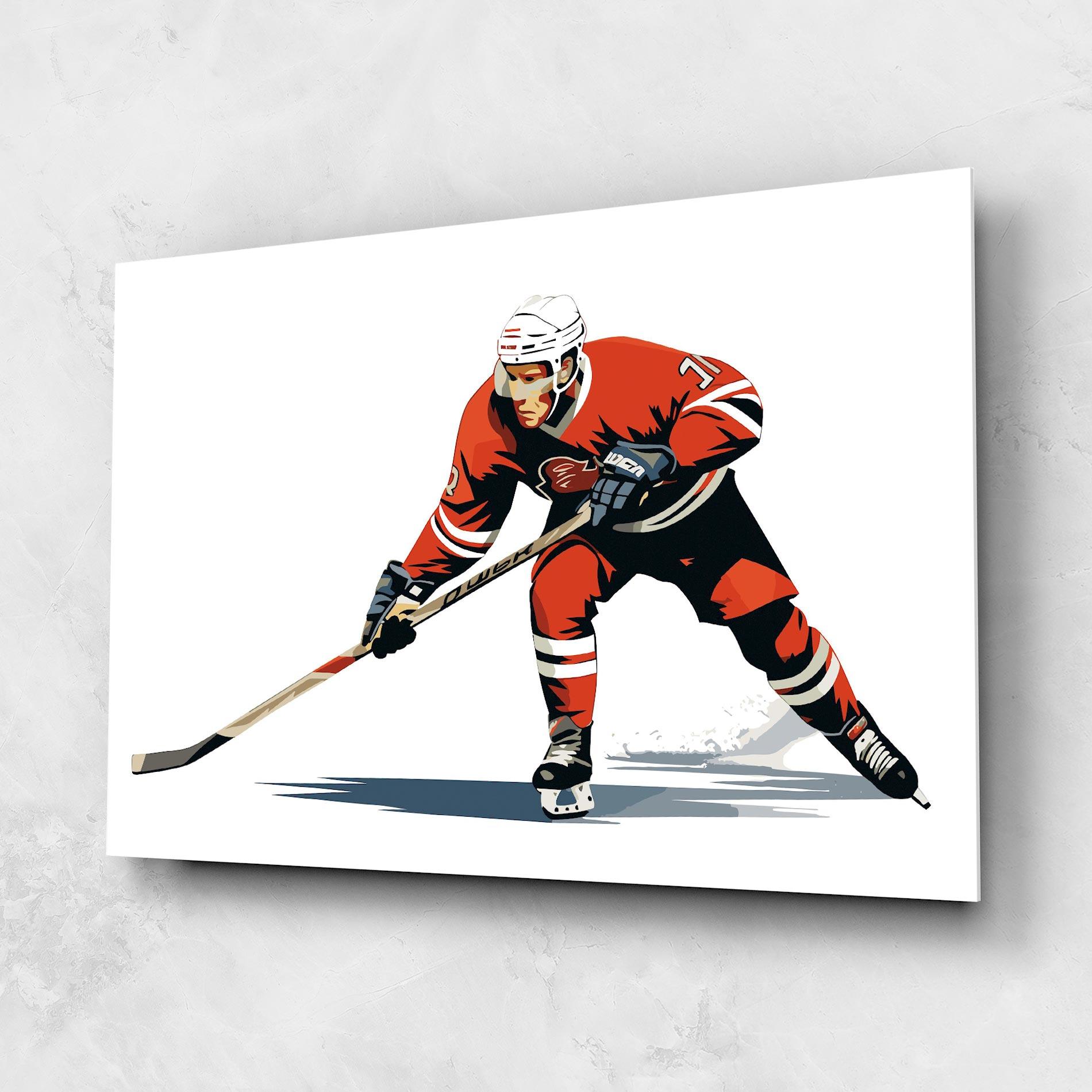 Glasbild Hockey Orange Player mockup 1