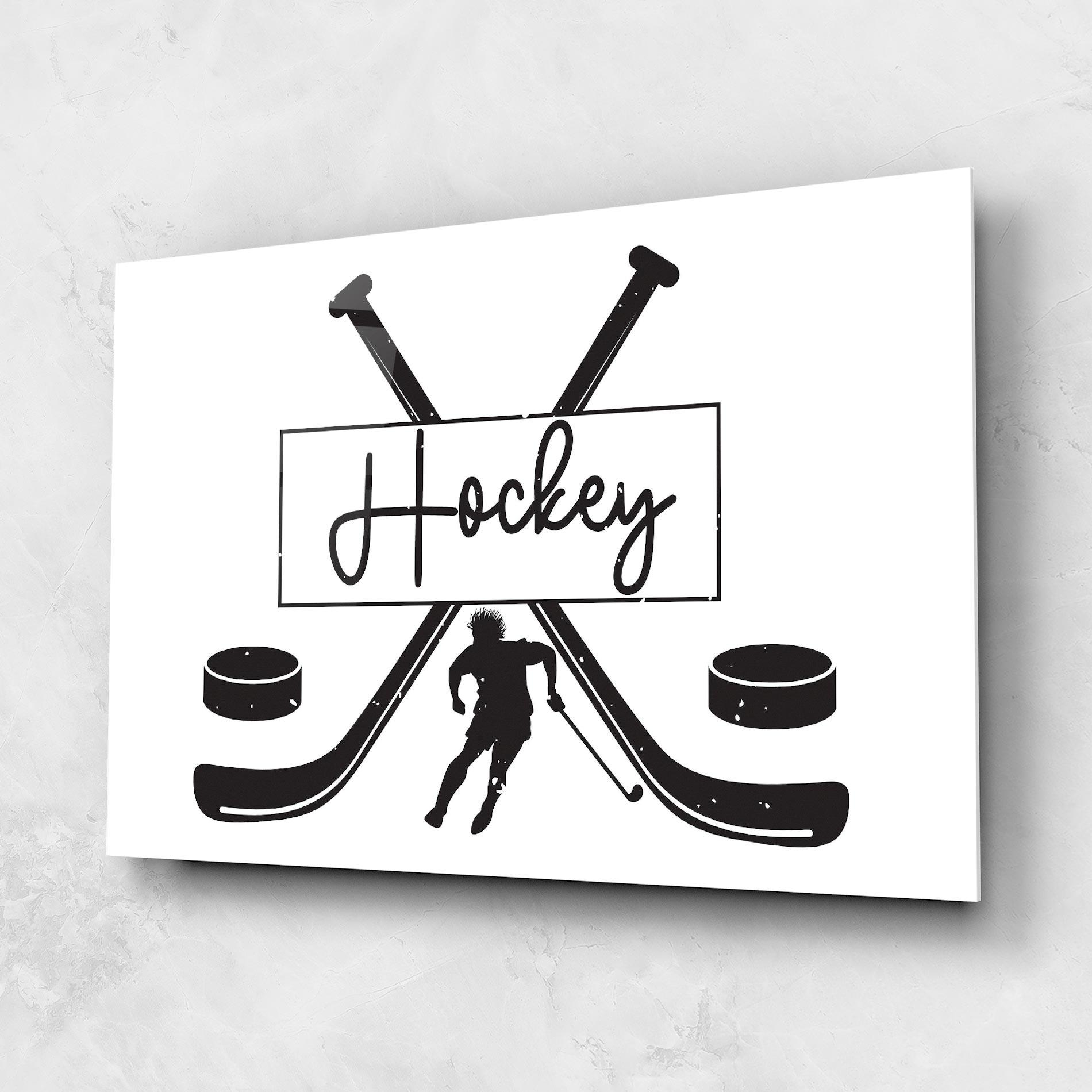 Glasbild Hockey Stick mockup 1