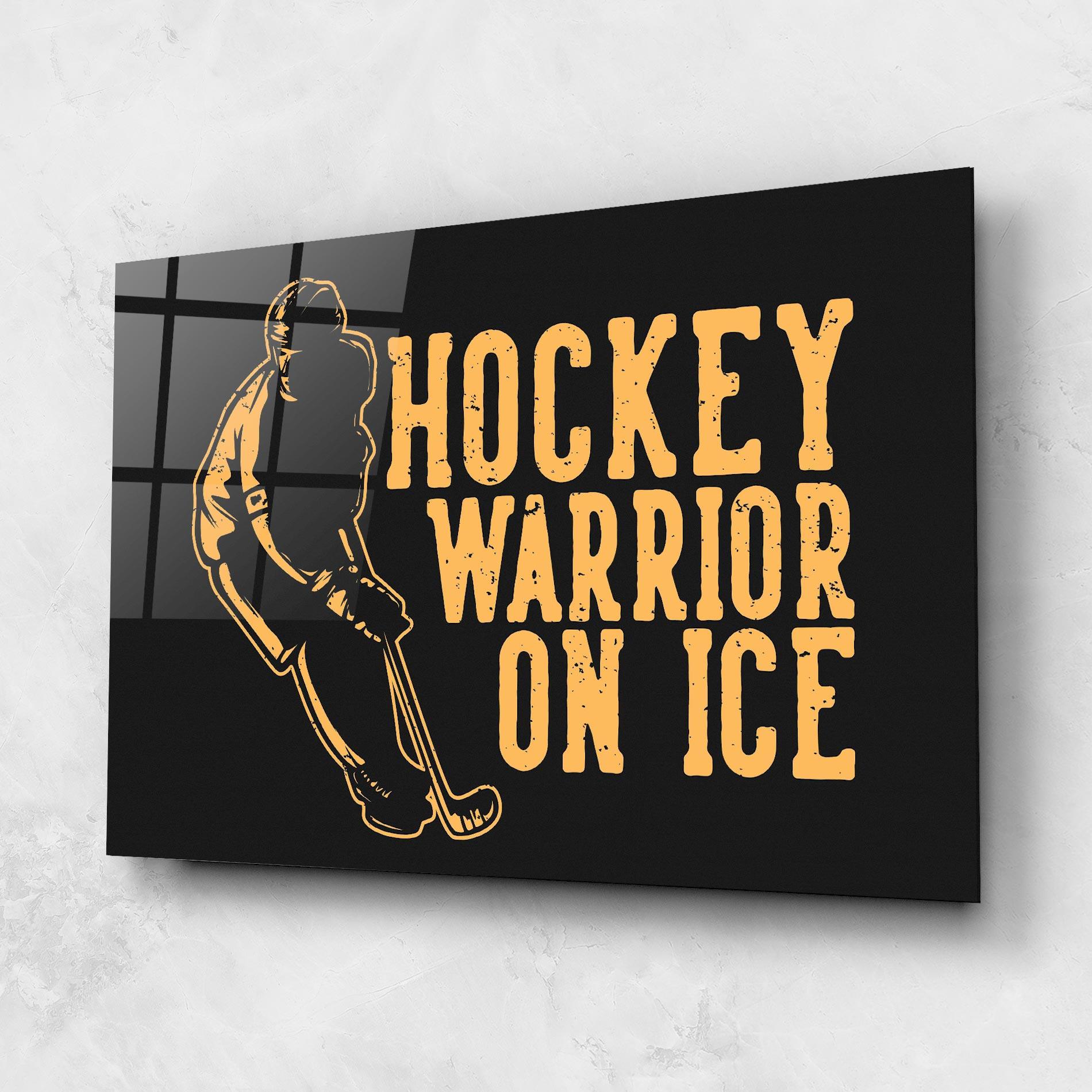 Glasbild Hockey Worrior mockup 1