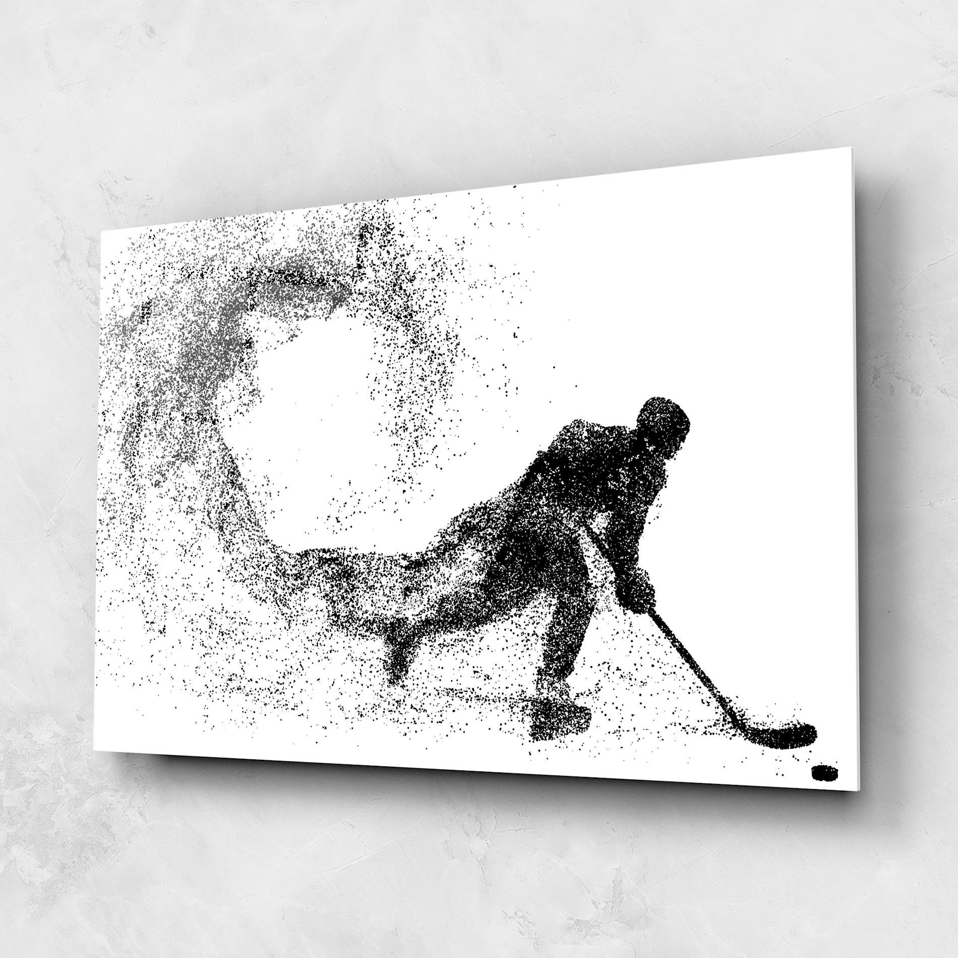 Glasbild Playing Hockey mockup 1