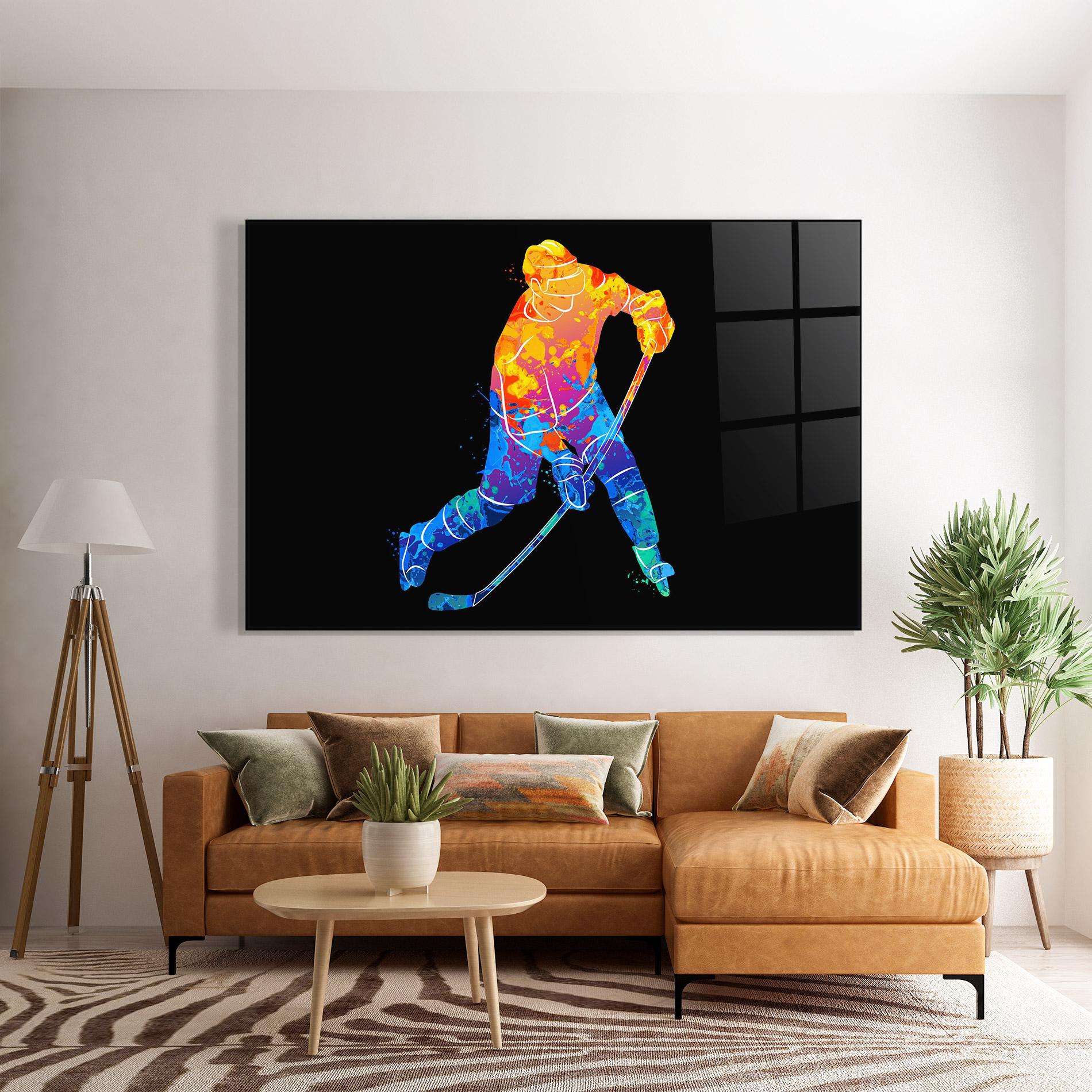 Glasbild Color Mix Hockey mockup 7