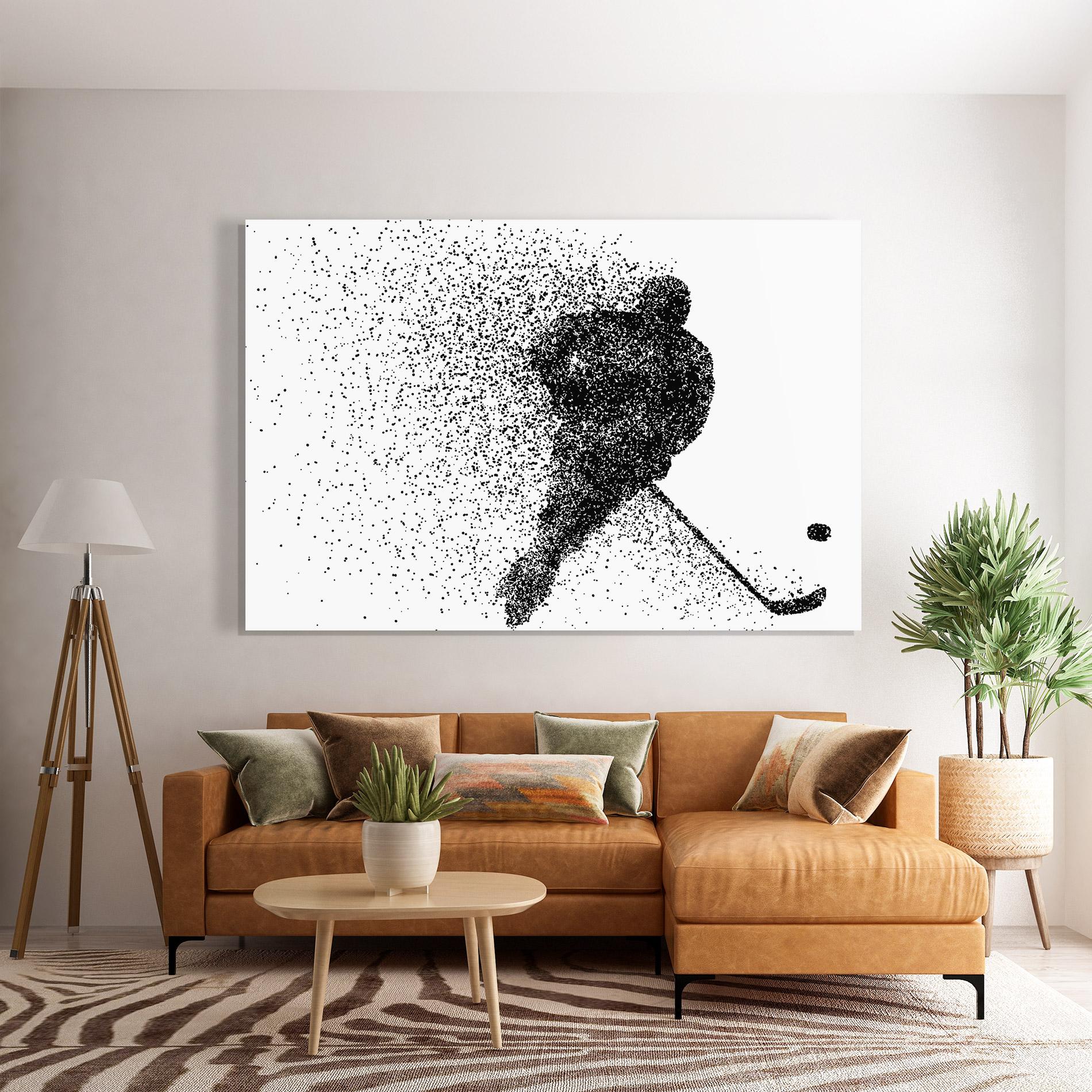 Glasbild Hockey Art mockup 7