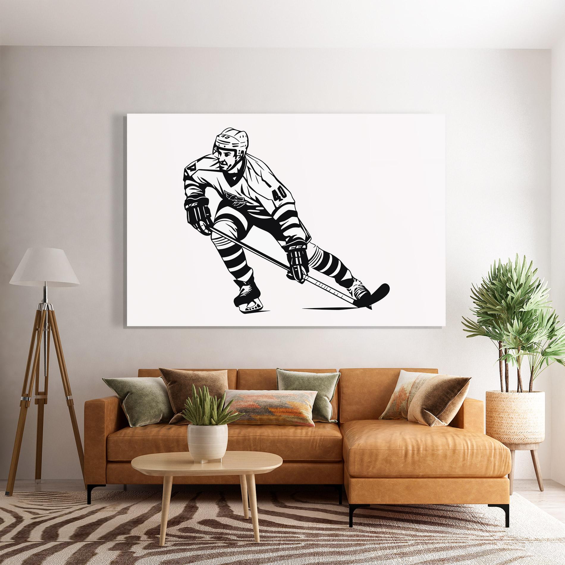 Glasbild Hockey Player mockup 7