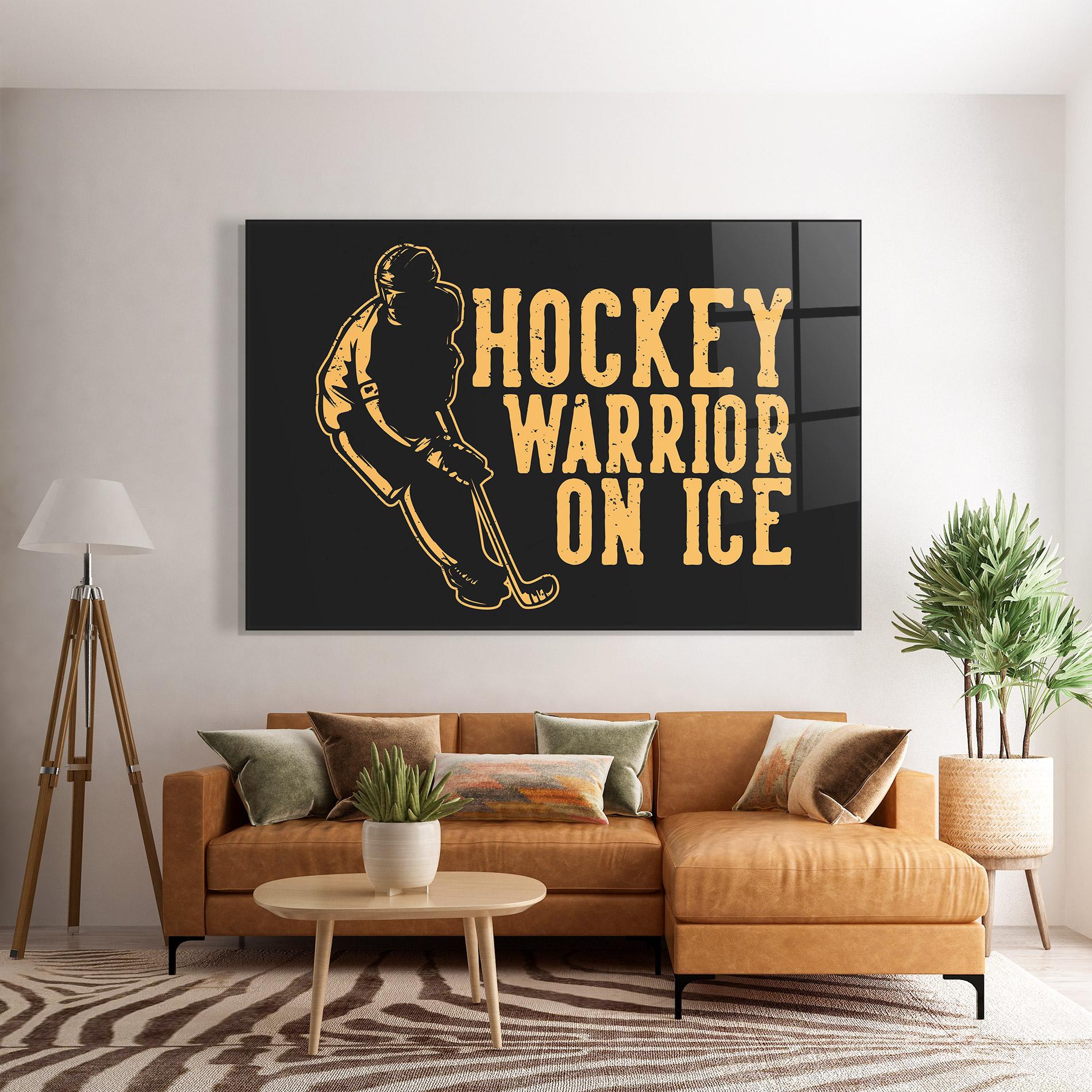 Glasbild Hockey Worrior mockup 7
