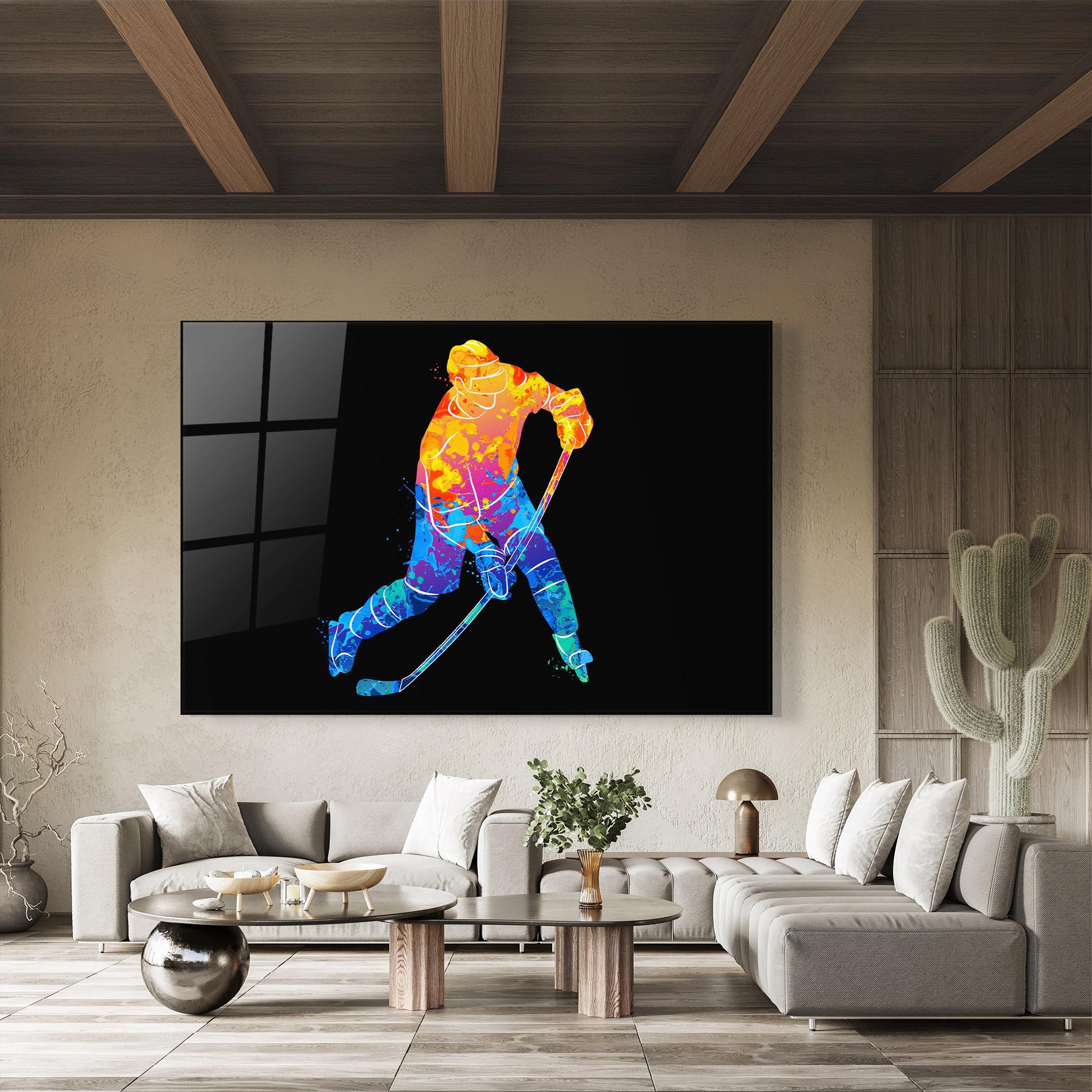 Glasbild Color Mix Hockey mockup 8