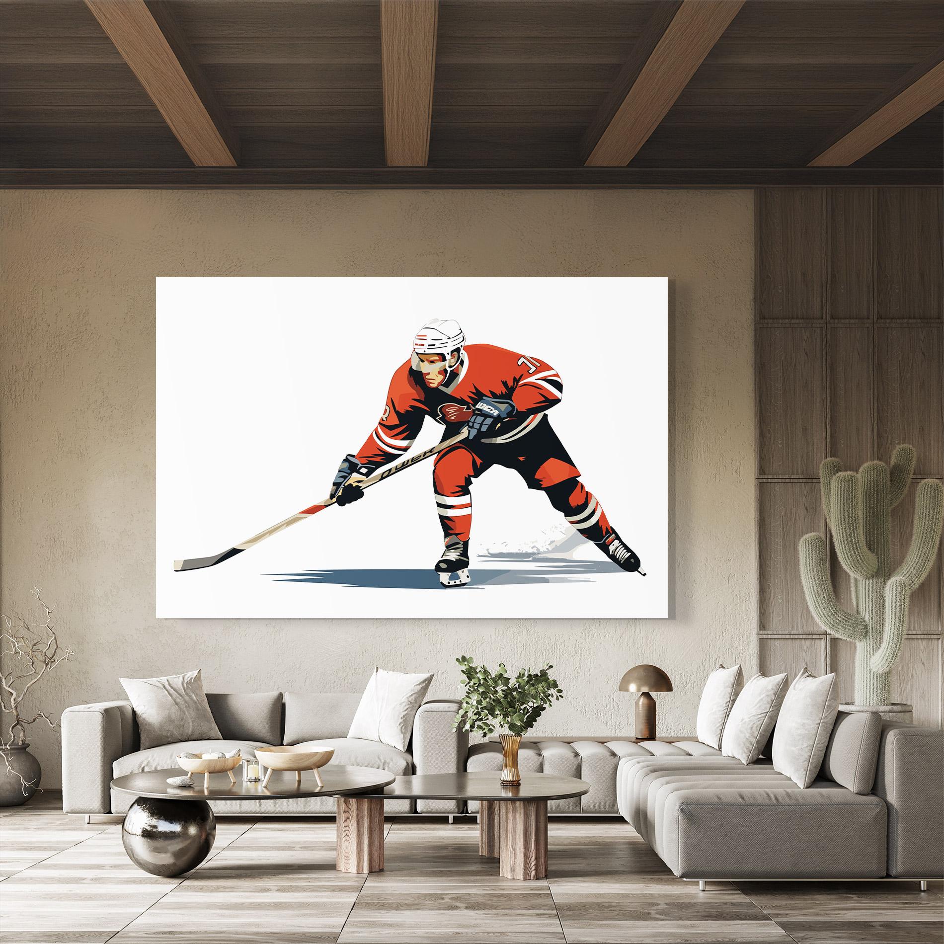 Glasbild Hockey Orange Player mockup 8