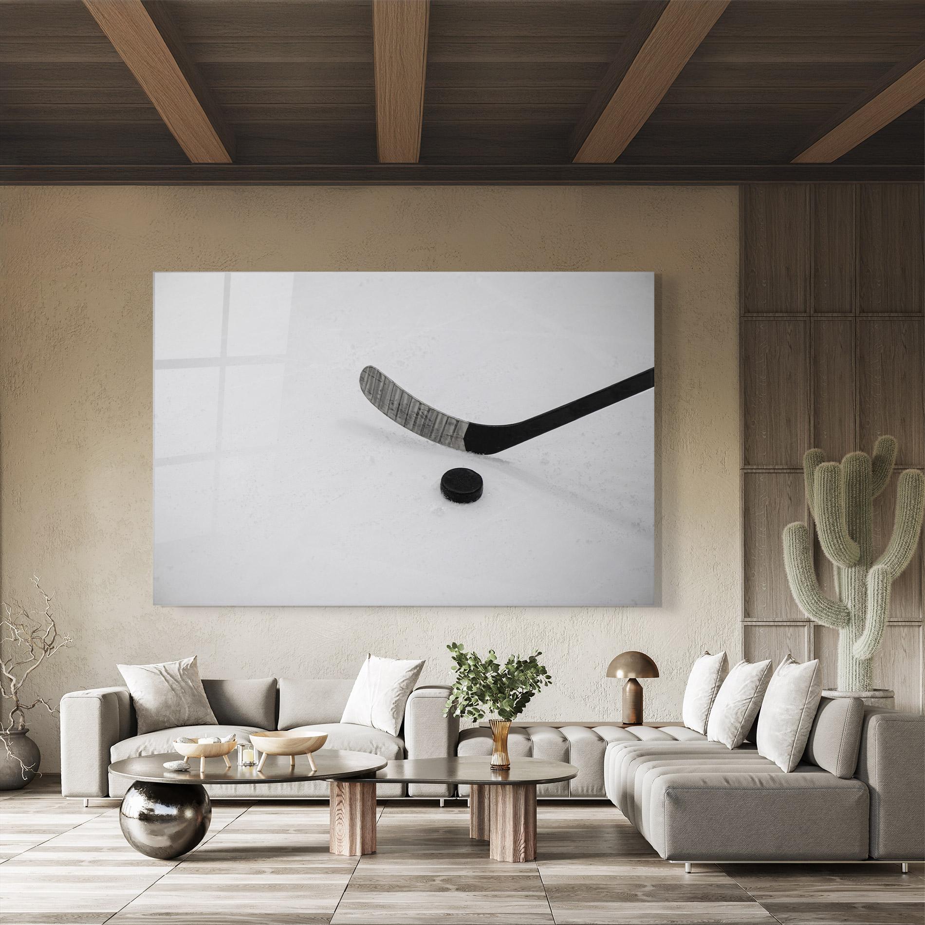 Glasbild Hockey Puck mockup 8