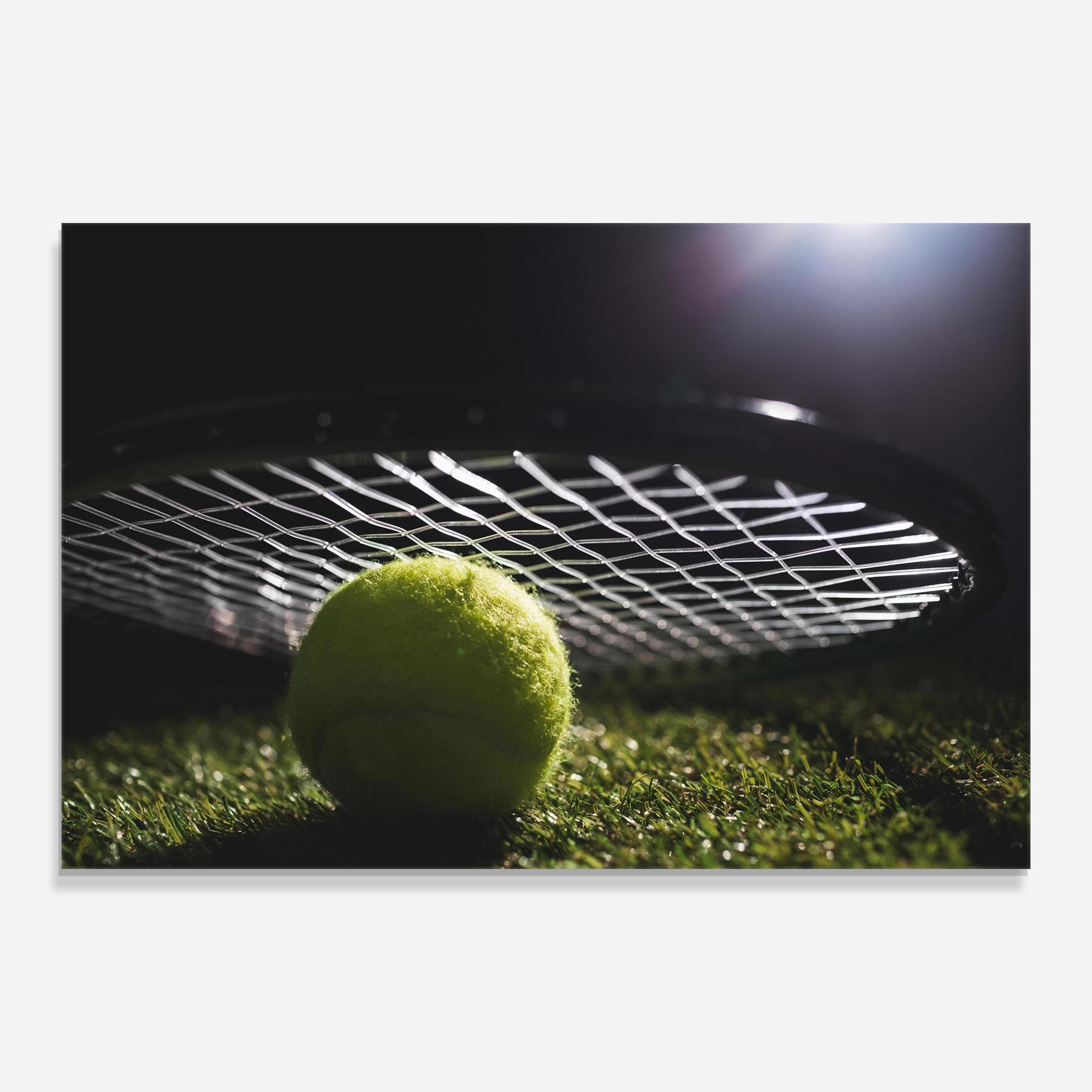Glasbild Close Up Tennis Ball mockup 0