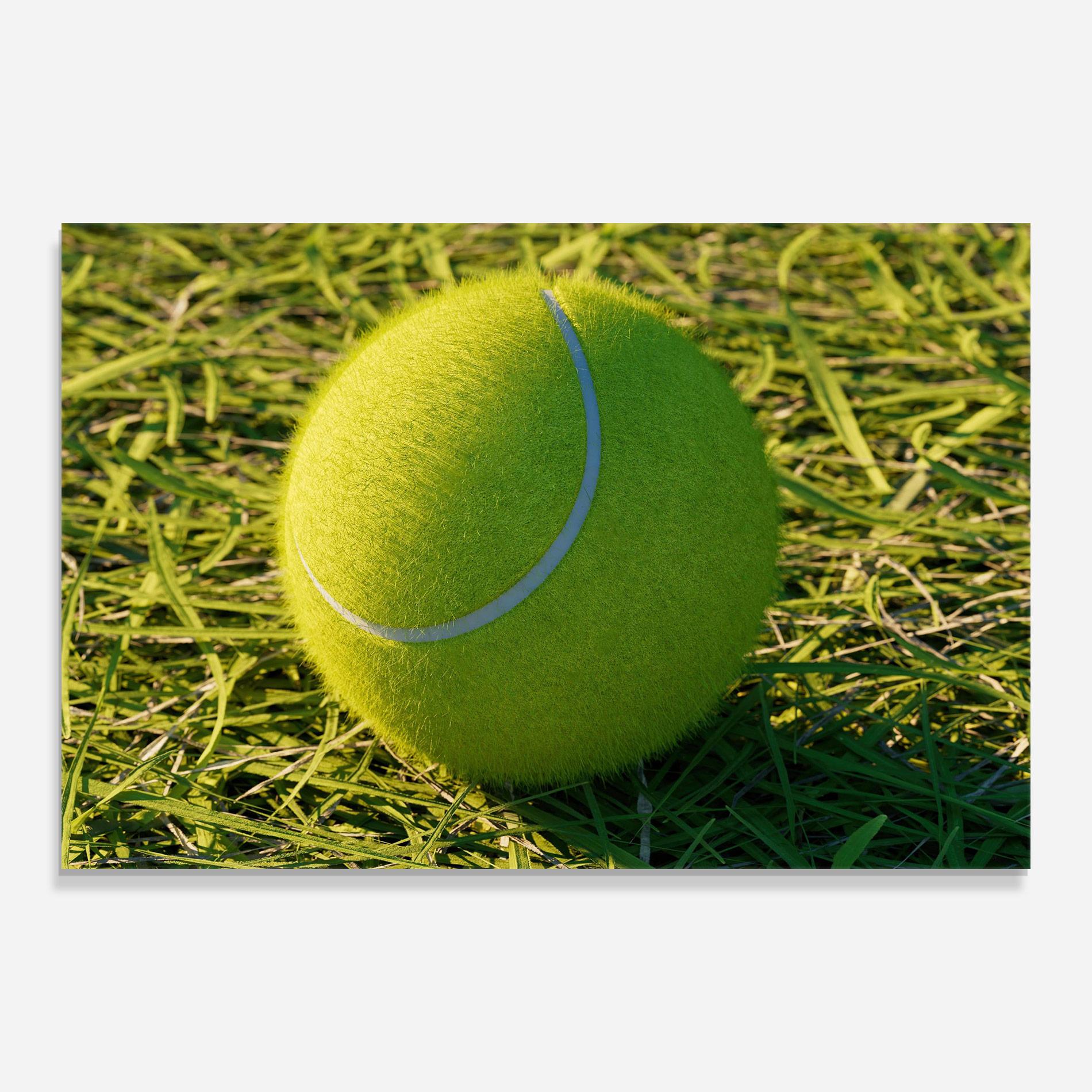 Glasbild Green Tennis Ball mockup 0