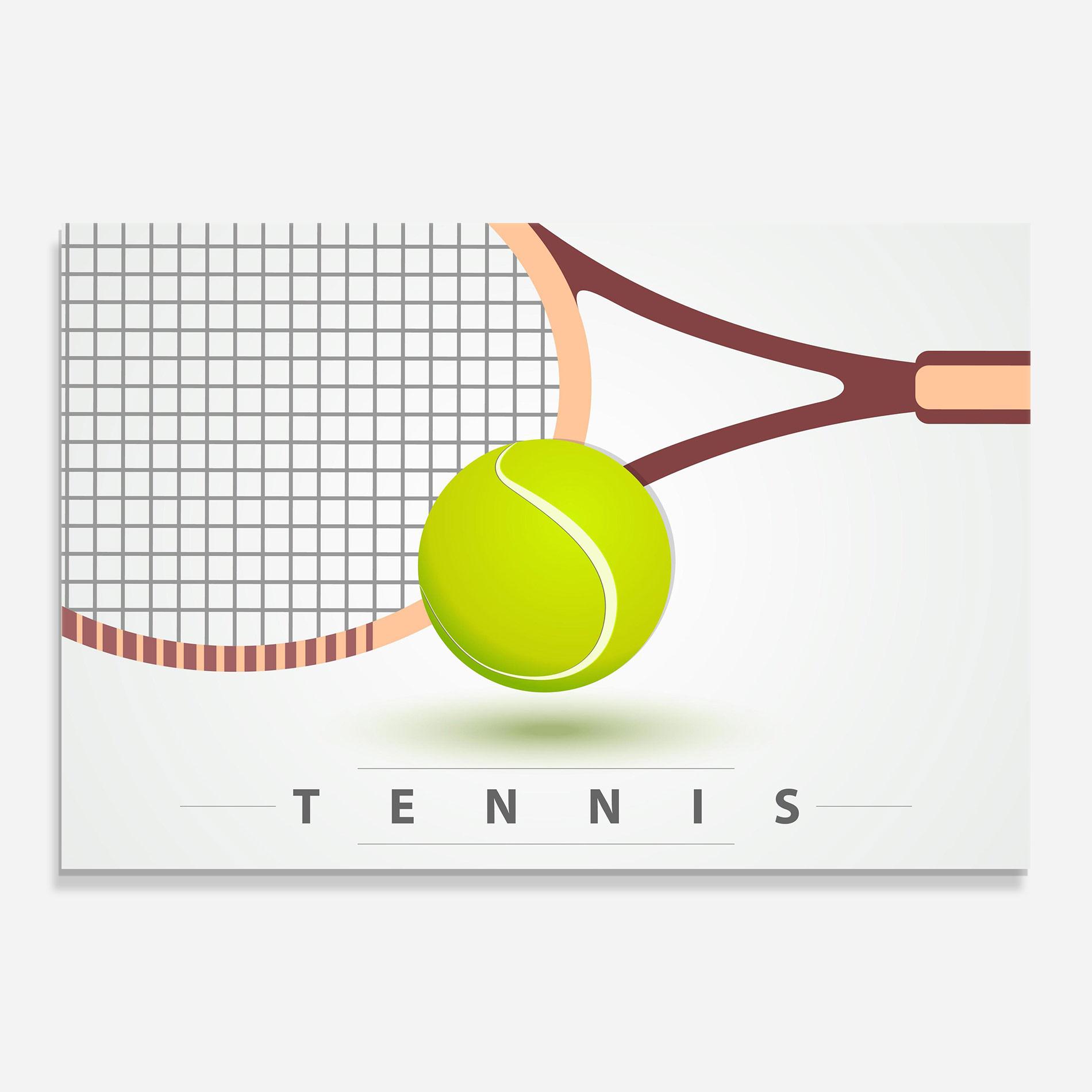Glasbild Tennis Ball mockup 0
