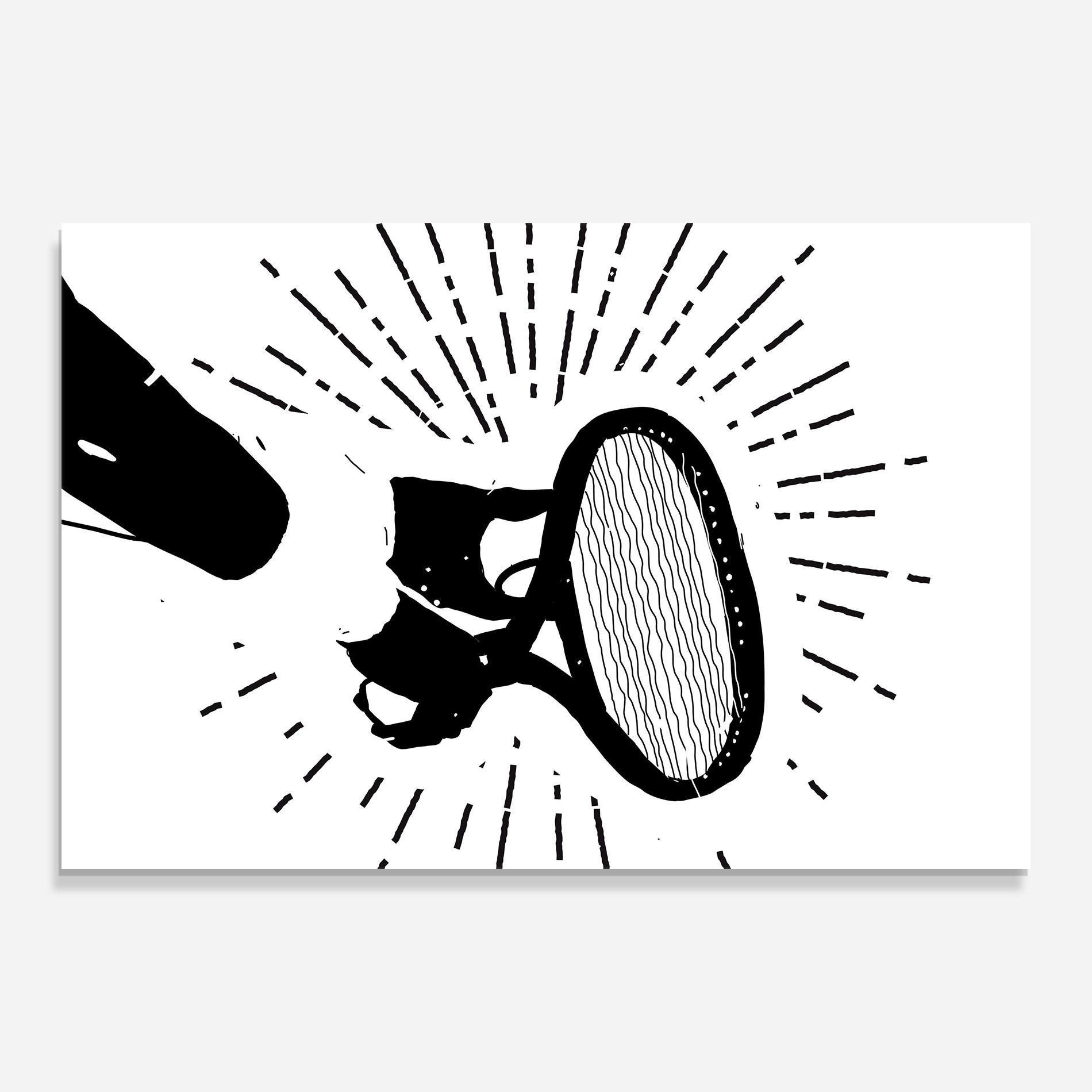 Glasbild Tennis Black Line mockup 0