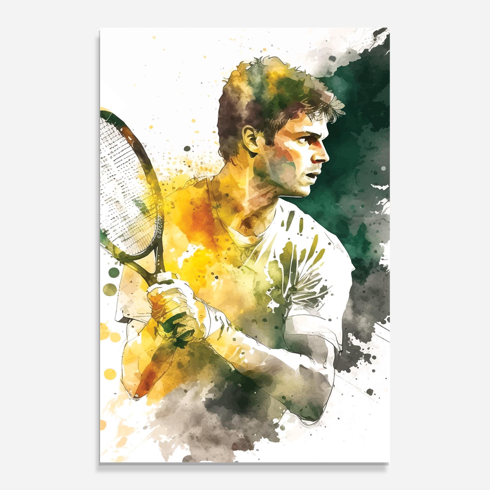 Glasbild Player Watercolor mockup 0