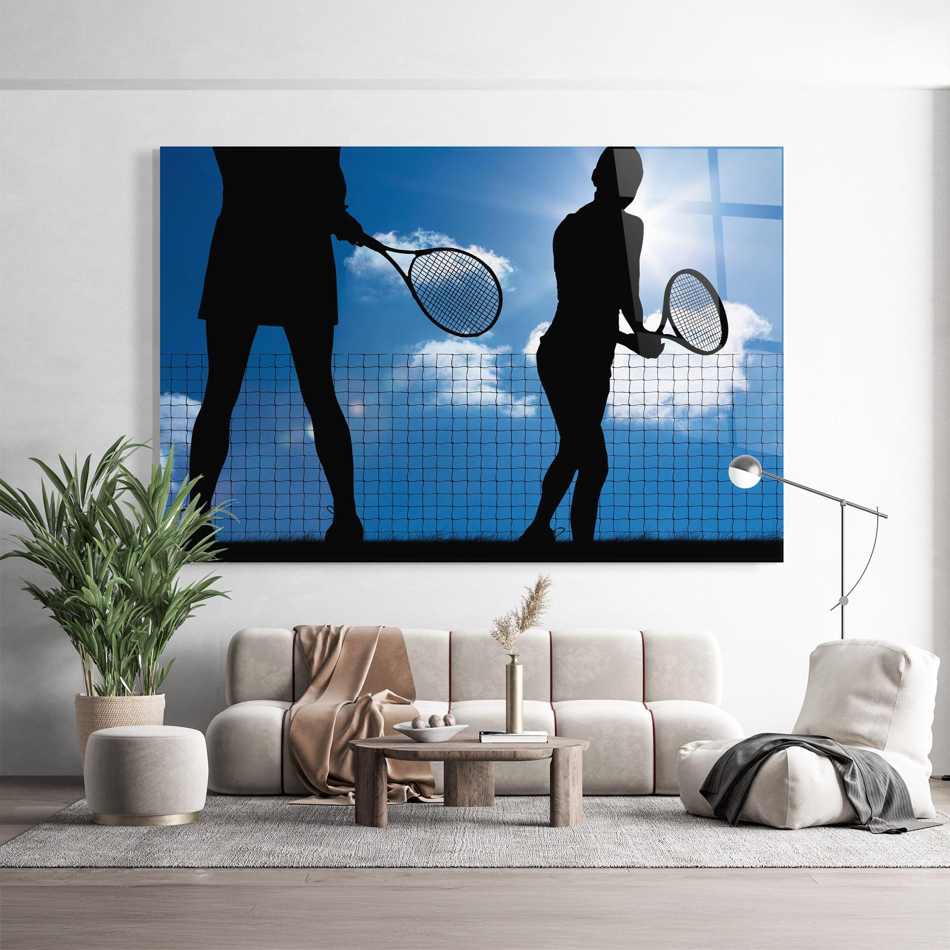 Glasbild Blue Sky Tennis mockup 9
