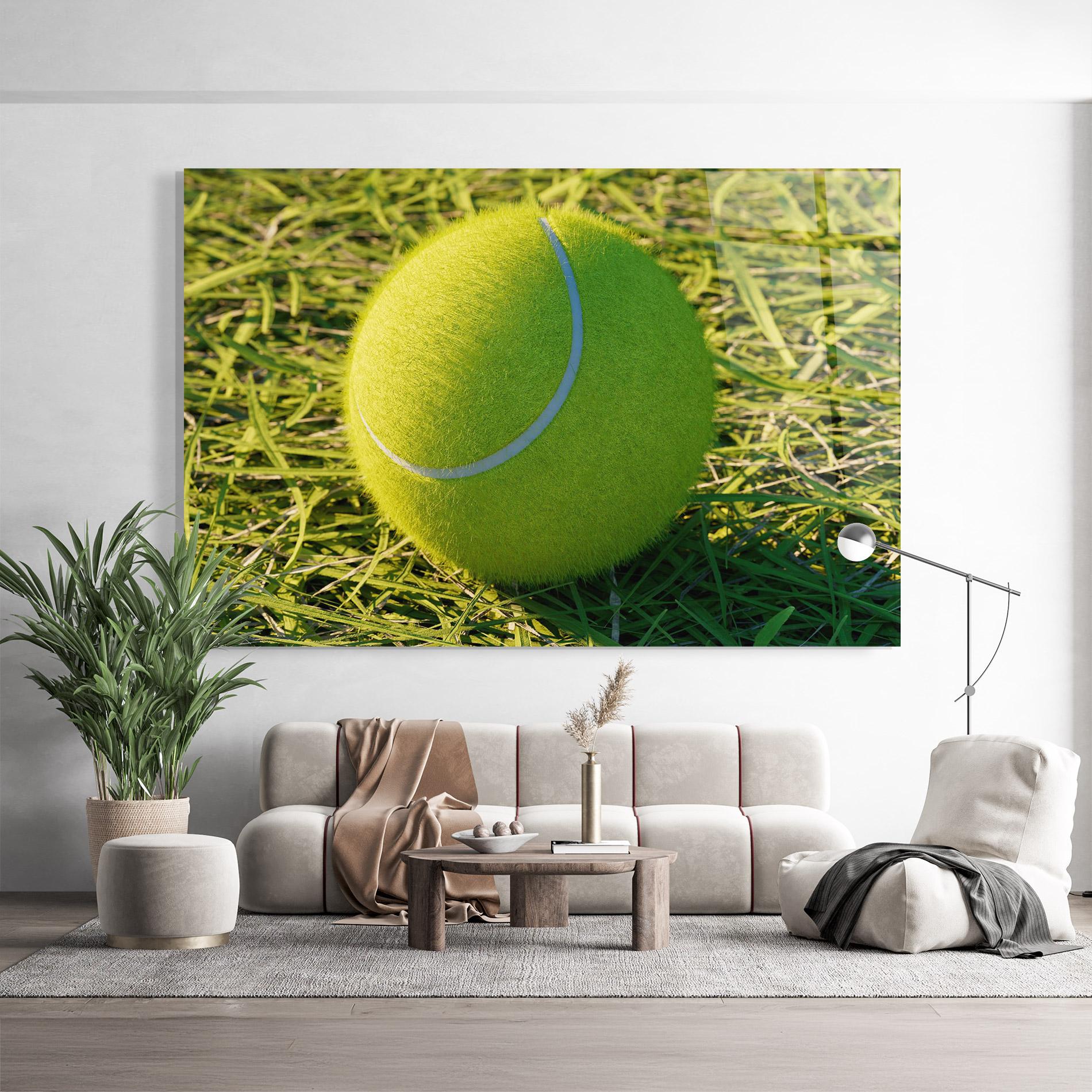Glasbild Green Tennis Ball mockup 9