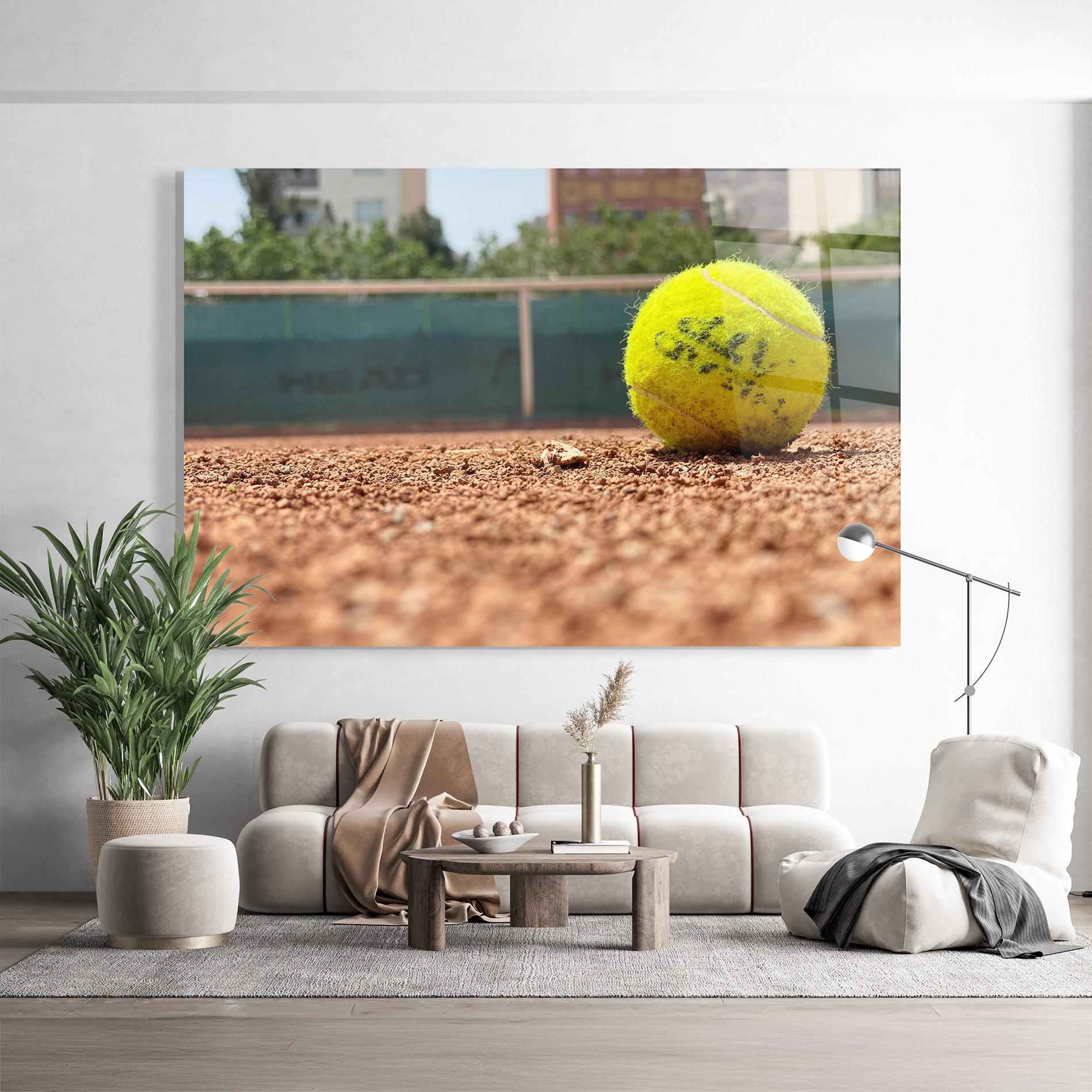 Glasbild Lost Tennis Ball mockup 9
